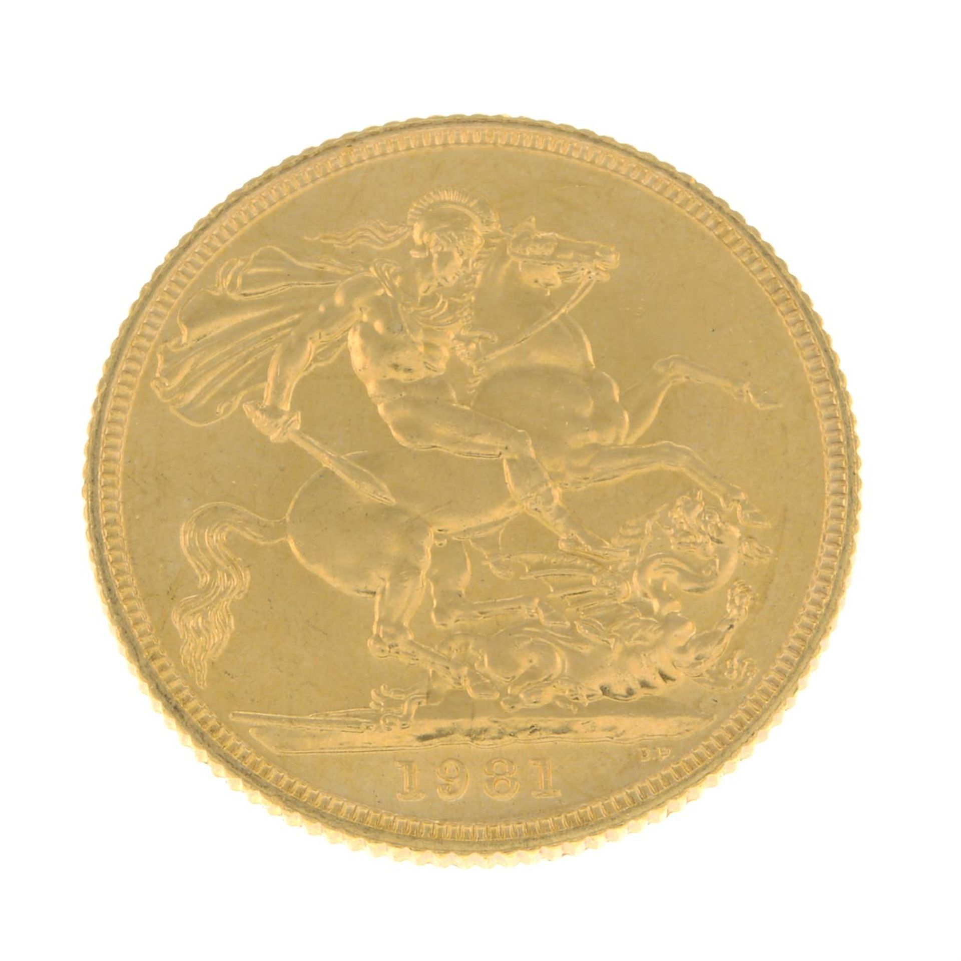 Elizabeth II, Sovereign 1981 - Image 2 of 2