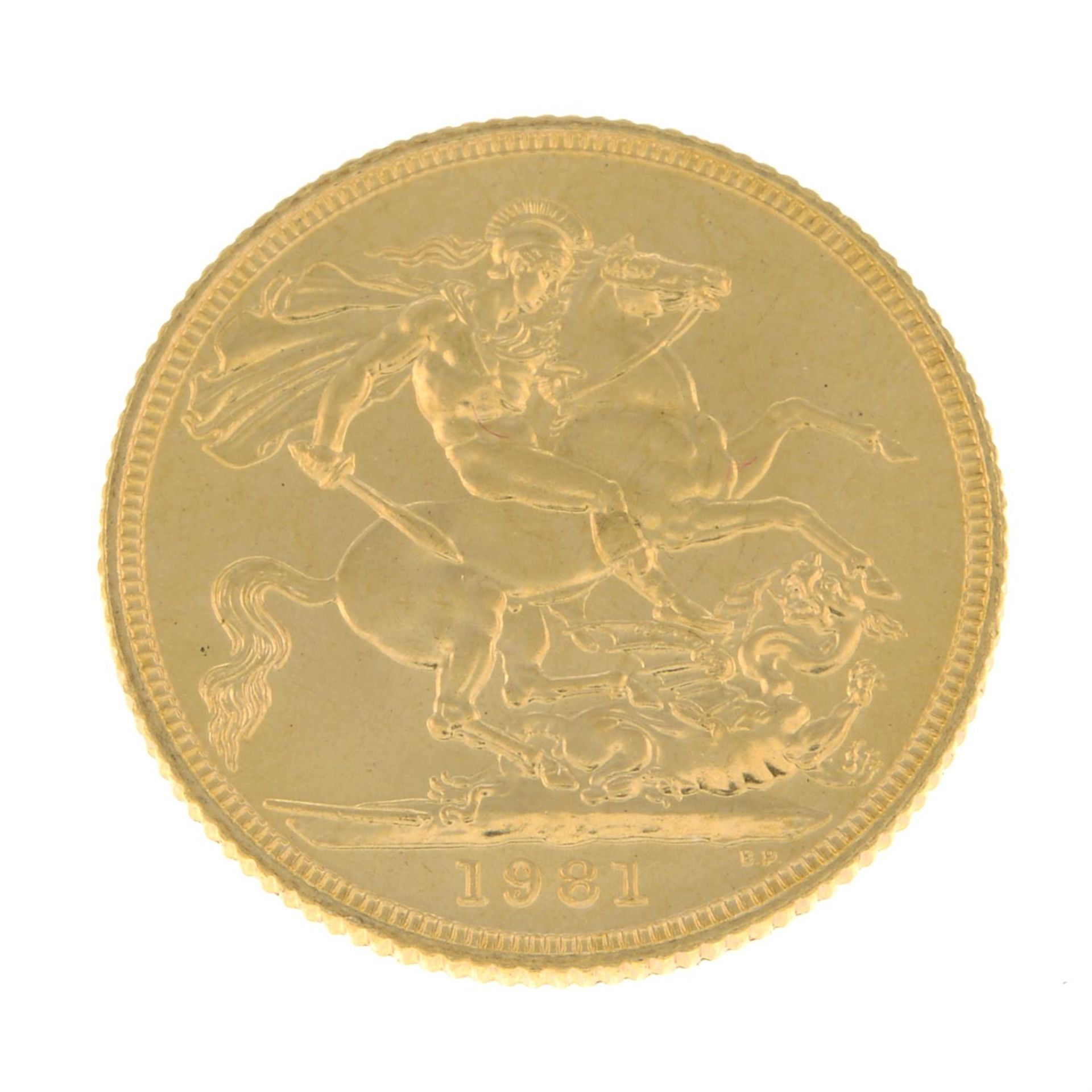 Elizabeth II, Sovereign 1981 - Image 2 of 2