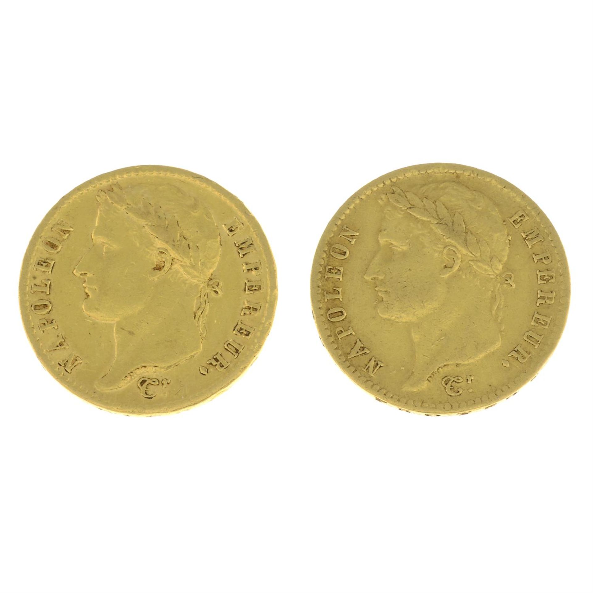 France, Napoleon, gold 20-Francs (2).