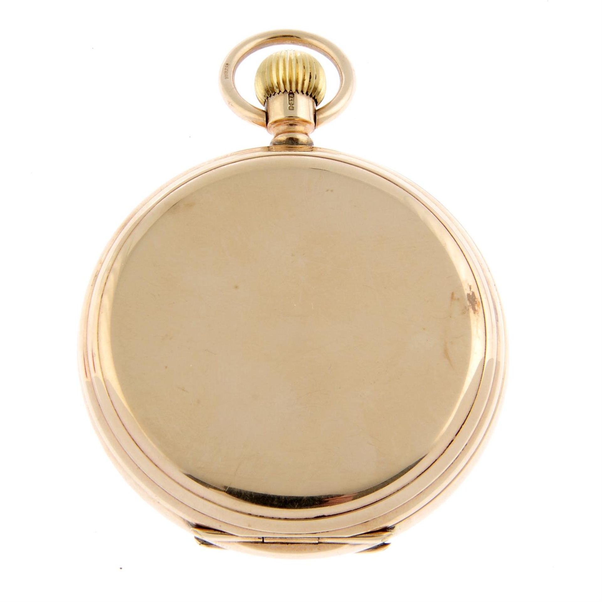 A 9ct yellow gold full hunter pocket watch by Waltham, 52mm. - Image 2 of 3