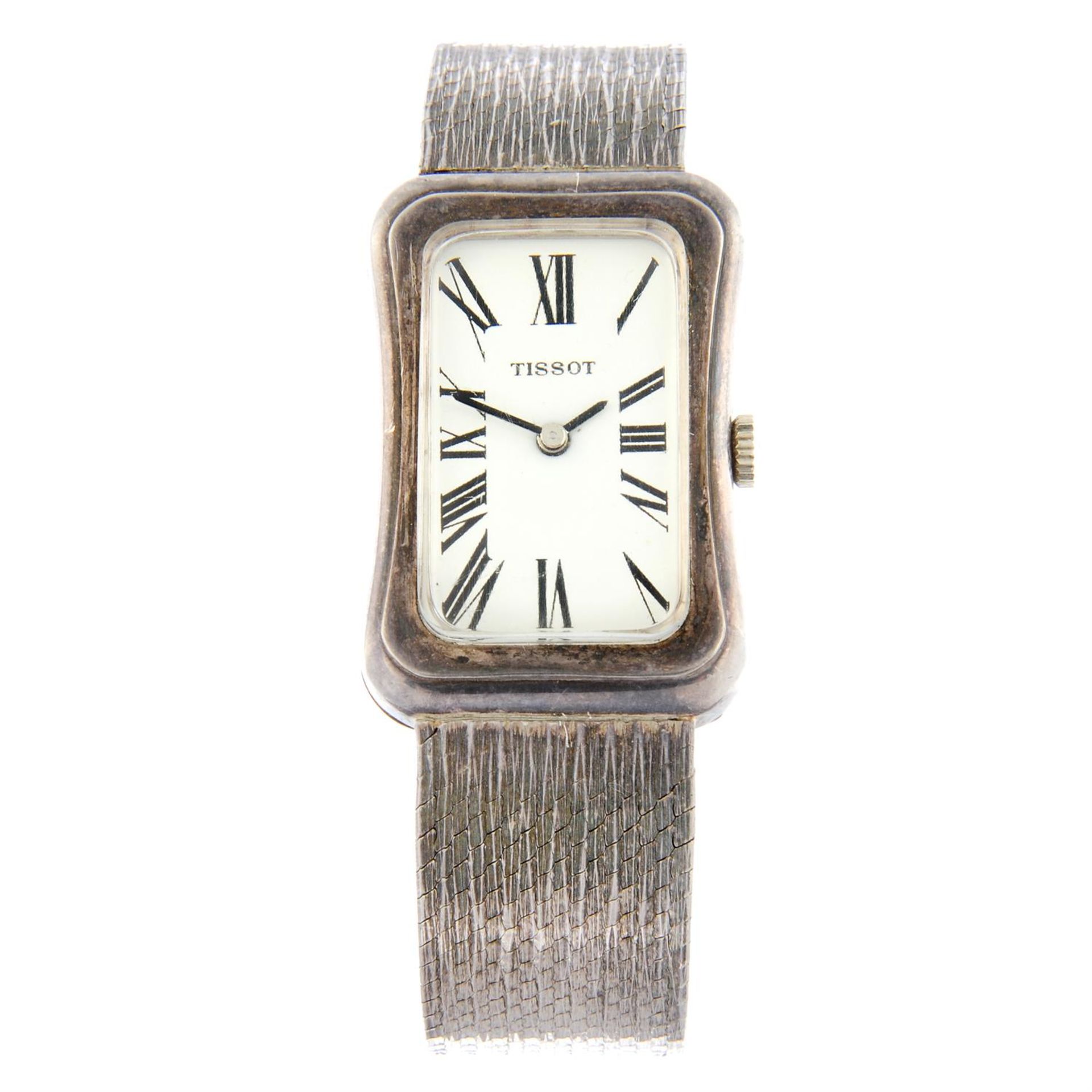 TISSOT - a silver bracelet watch, 21x33mm.