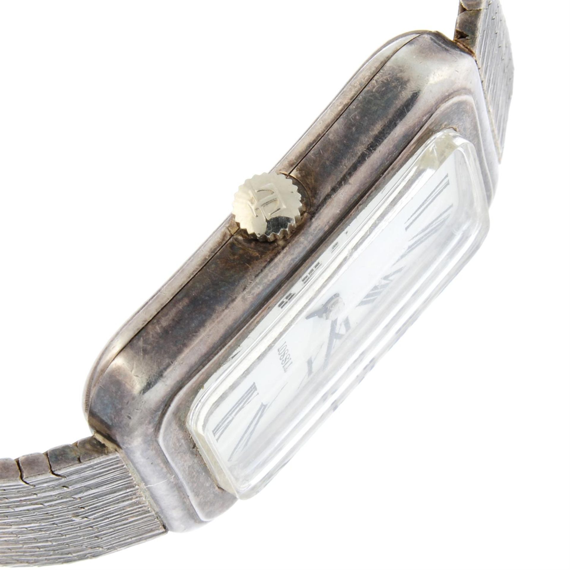 TISSOT - a silver bracelet watch, 21x33mm. - Image 3 of 4