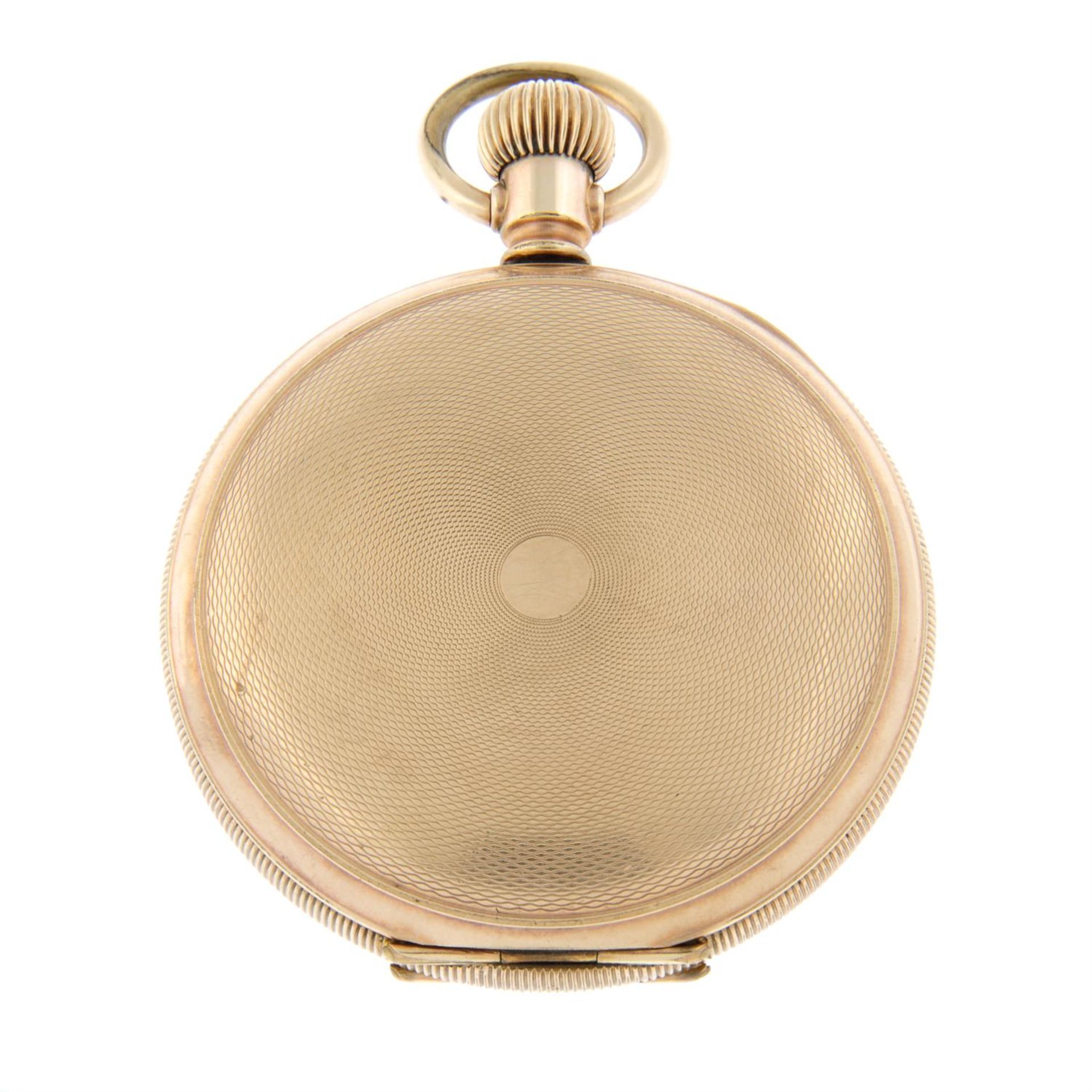 A gold plated full hunter pocket watch by Elgin, 50mm. - Image 3 of 4