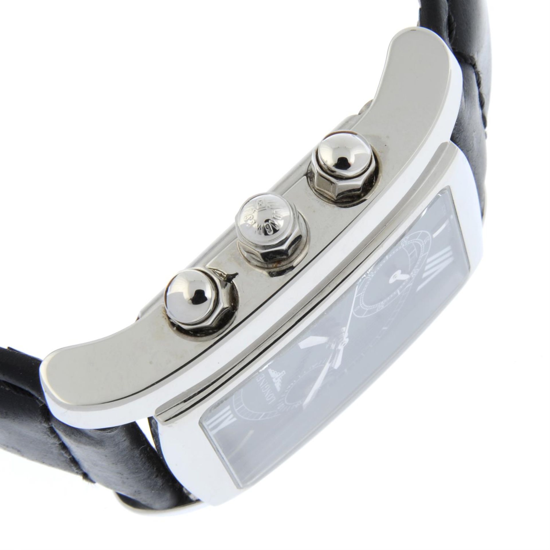 LONGINES - a stainless steel Dolce Vita chronograph wrist watch, 33x28mm. - Bild 3 aus 4
