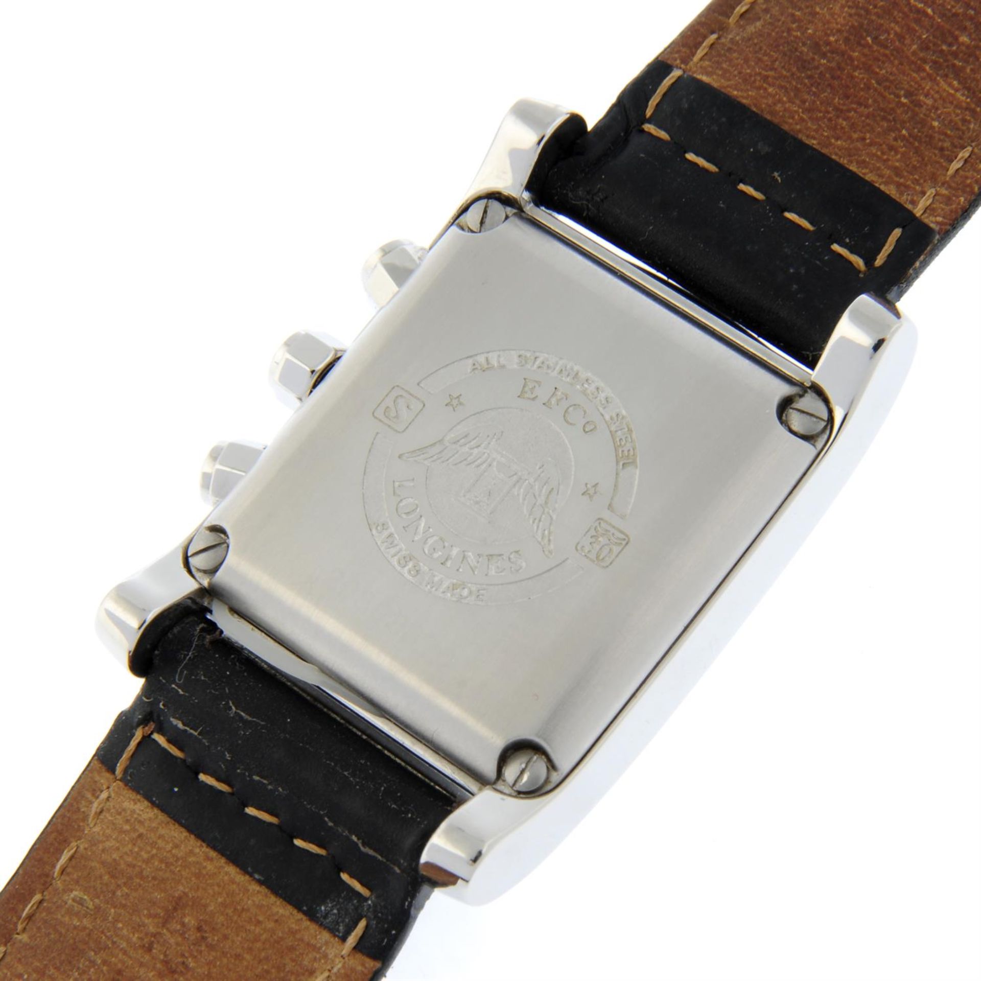 LONGINES - a stainless steel Dolce Vita chronograph wrist watch, 33x28mm. - Bild 4 aus 4
