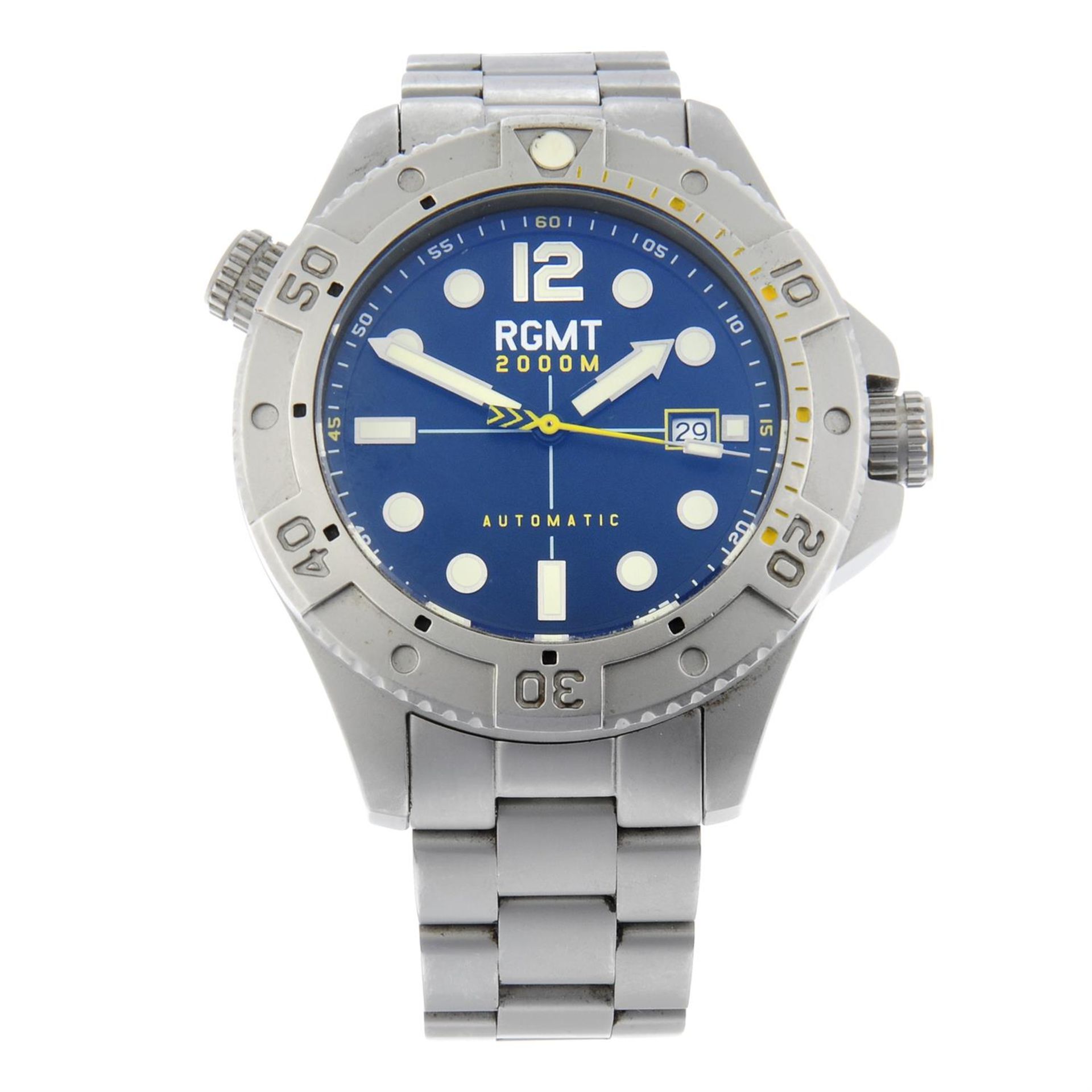 RGMT - a stainless steel 2000M bracelet watch, 48mm.