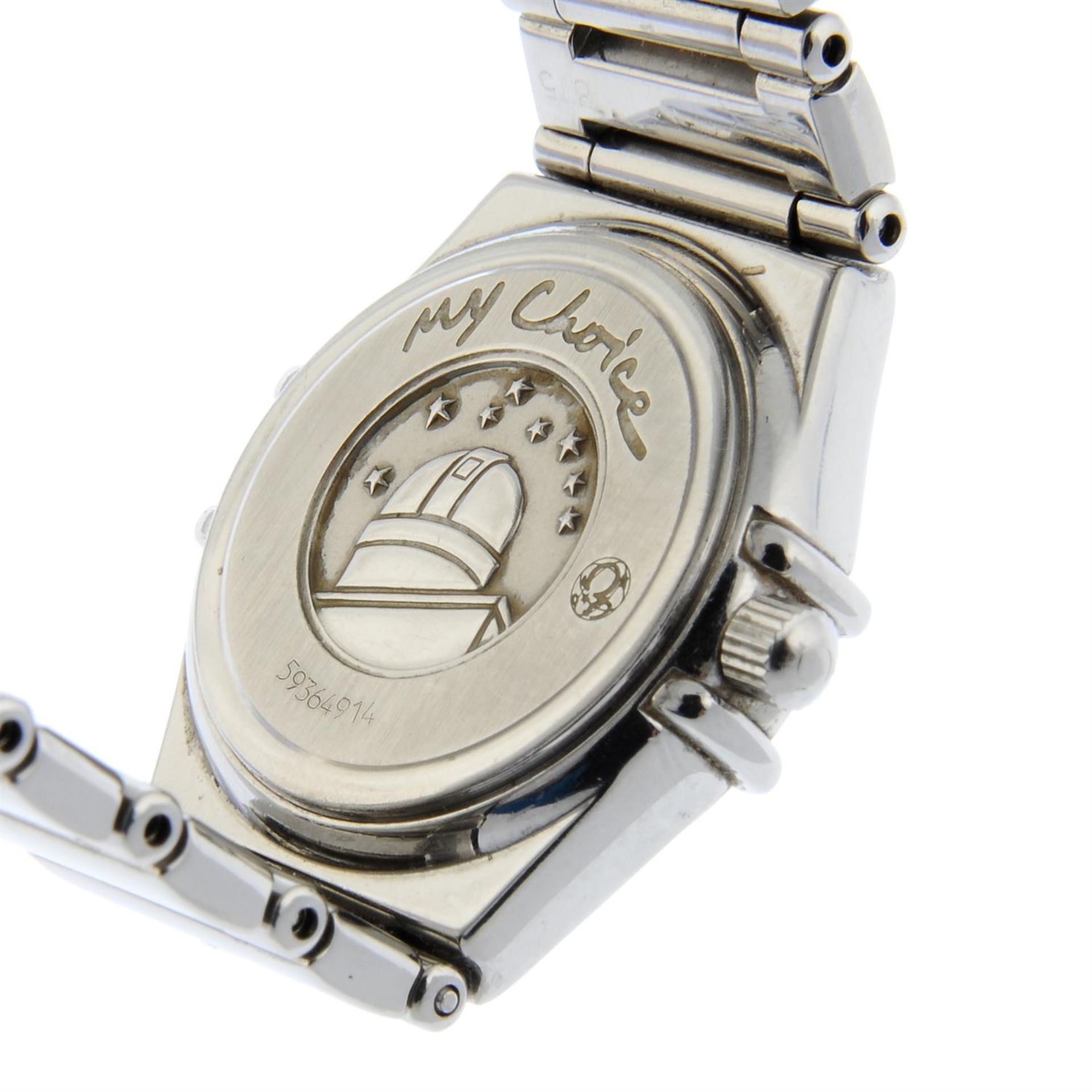 OMEGA - a factory diamond set stainless steel Constellation bracelet watch, 22mm. - Bild 4 aus 4