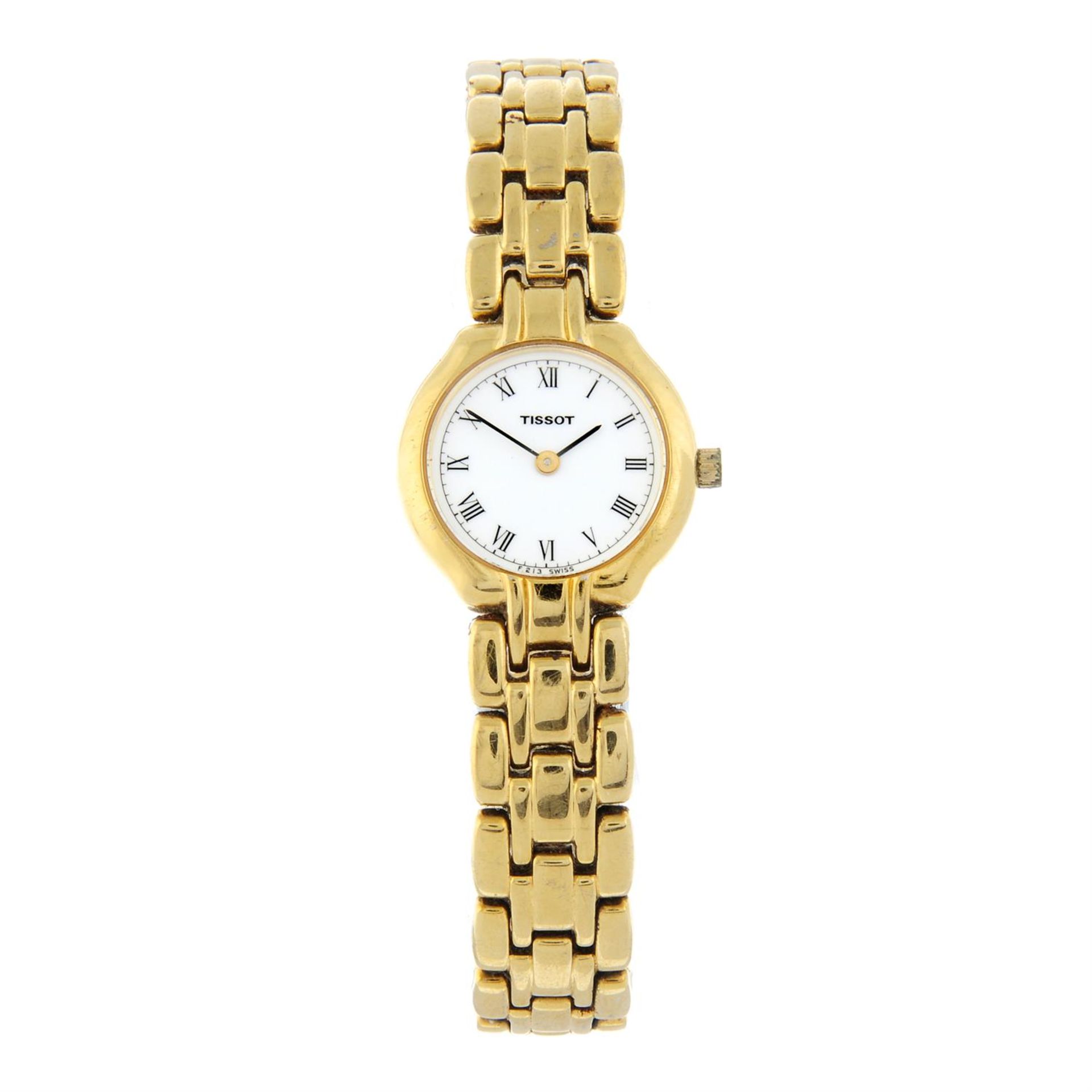 TISSOT - a gold plated bracelet watch, 22mm.