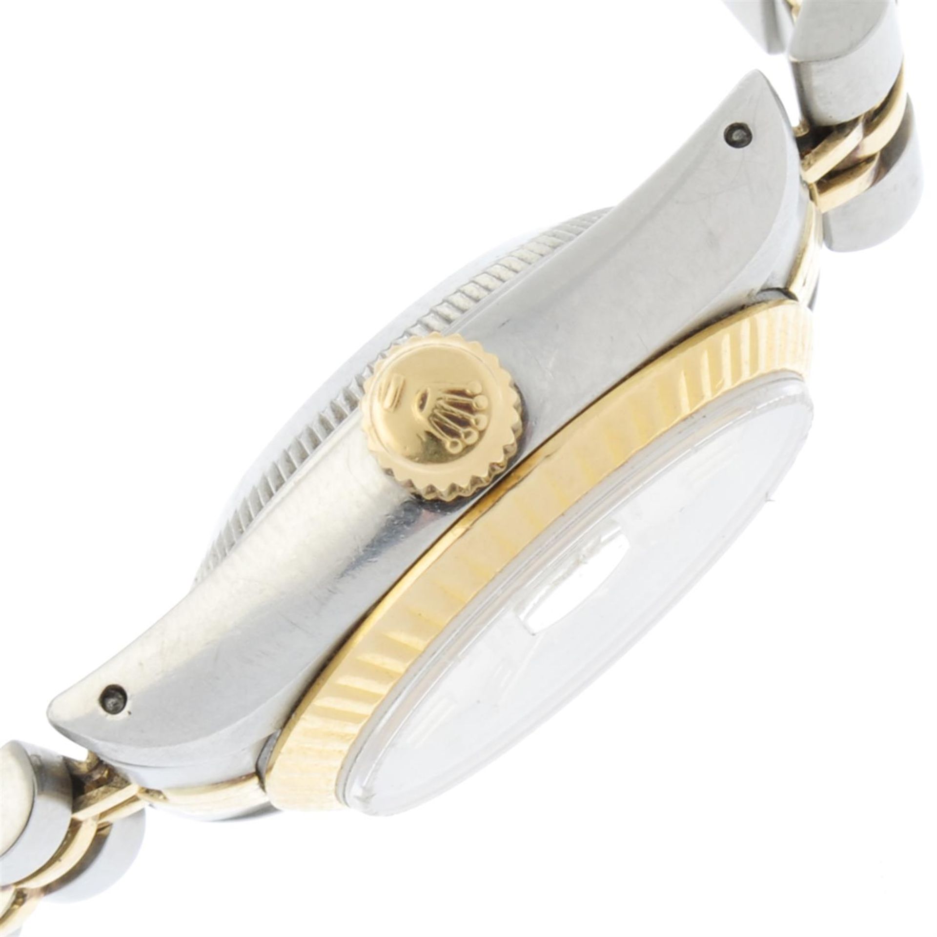 ROLEX - a bi-metal Oyster Perpetual Datejust bracelet watch. - Image 3 of 4