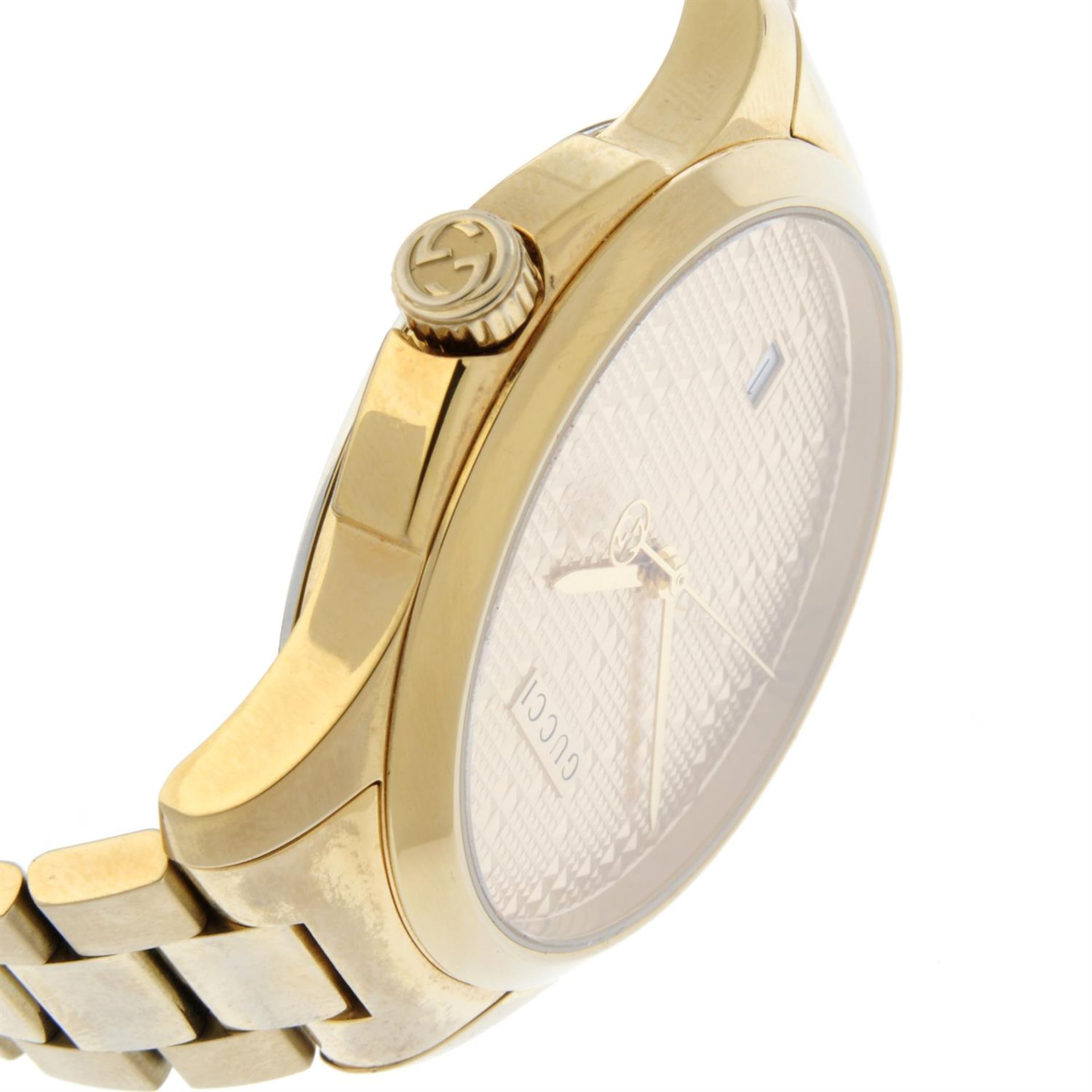 GUCCI - a gold plated 126.4 bracelet watch, 38mm. - Image 3 of 4