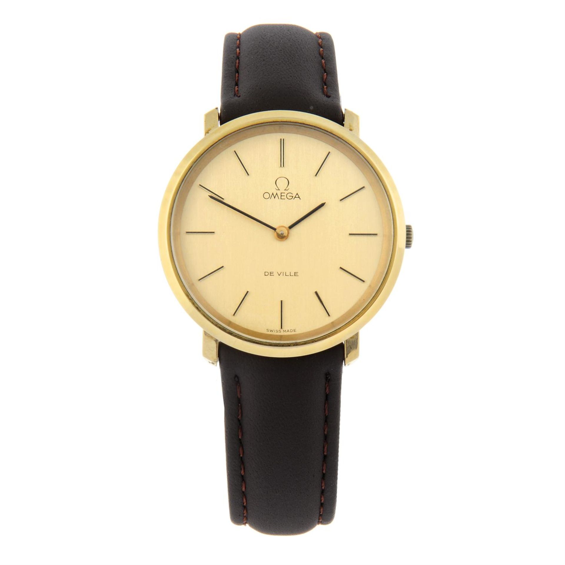 OMEGA - a gold plated De Ville wrist watch, 33mm.