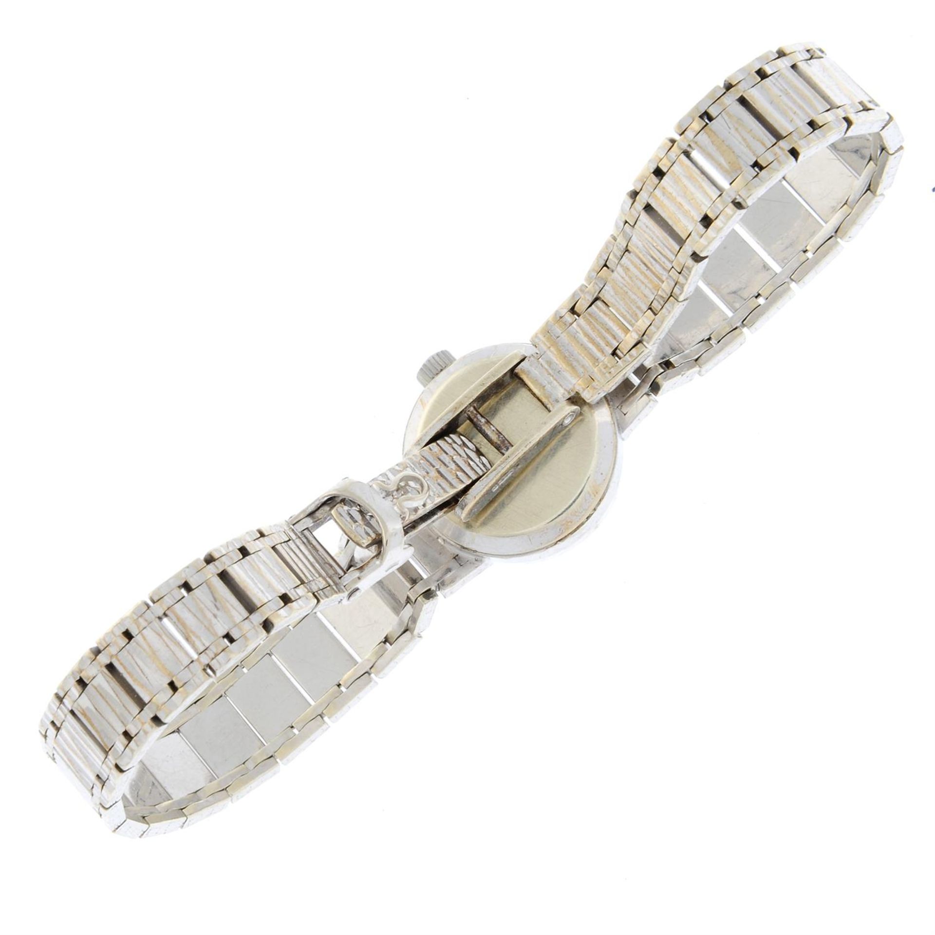 OMEGA - a 9ct white gold bracelet watch, 14mm. - Image 2 of 4