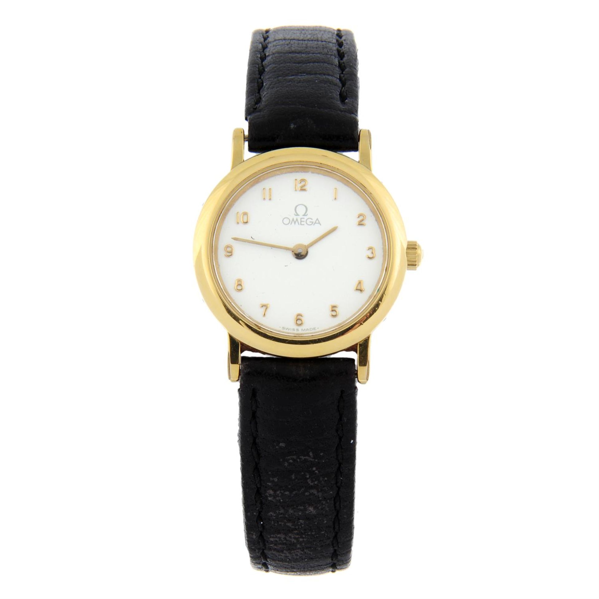 OMEGA - a gold plated De Ville wrist watch, 22mm.