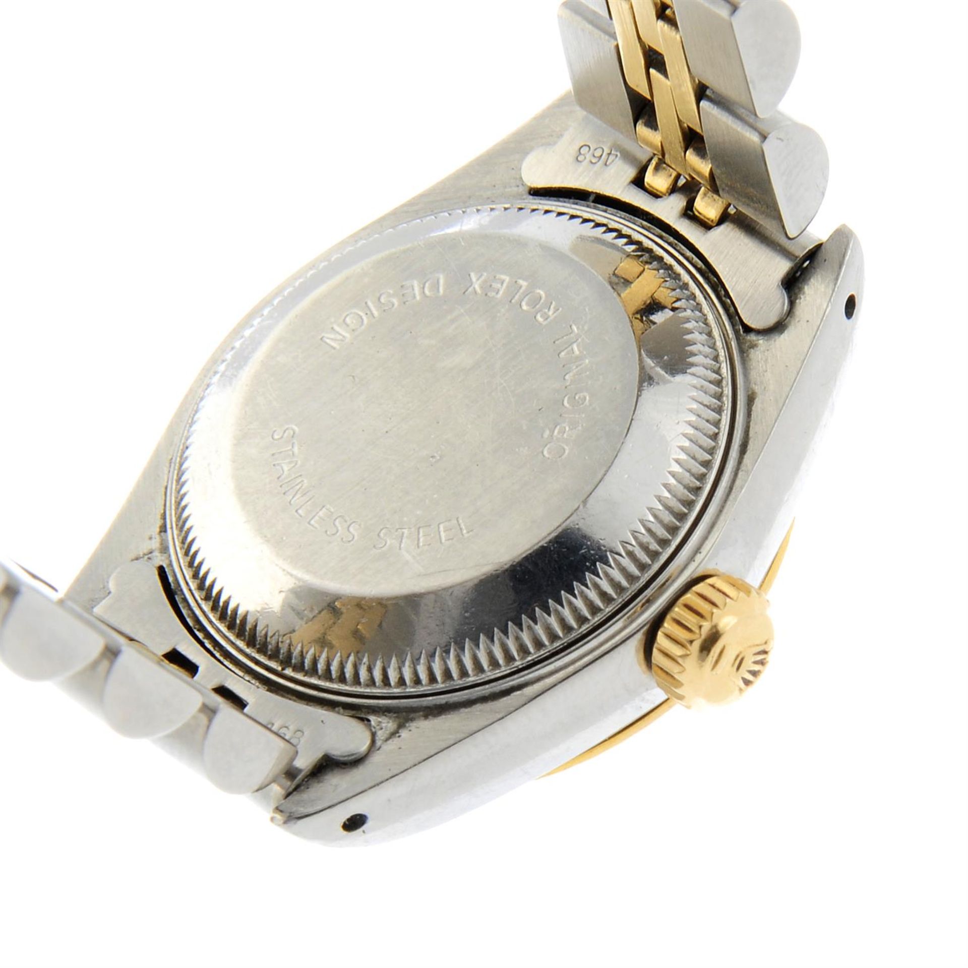ROLEX - a bi-metal Oyster Perpetual Datejust bracelet watch. - Bild 4 aus 4