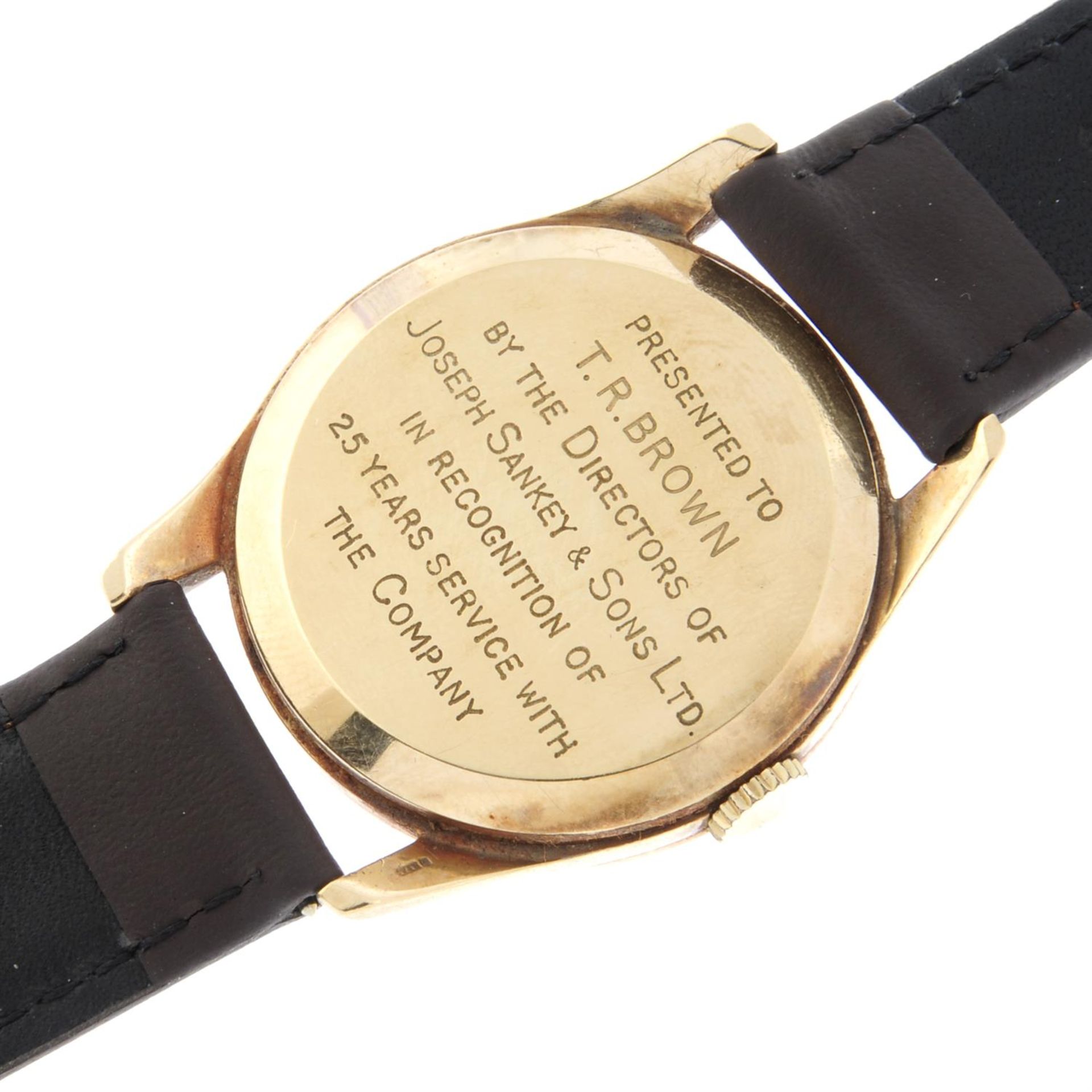 OMEGA - a 9ct yellow gold wrist watch, 34mm. - Bild 4 aus 4