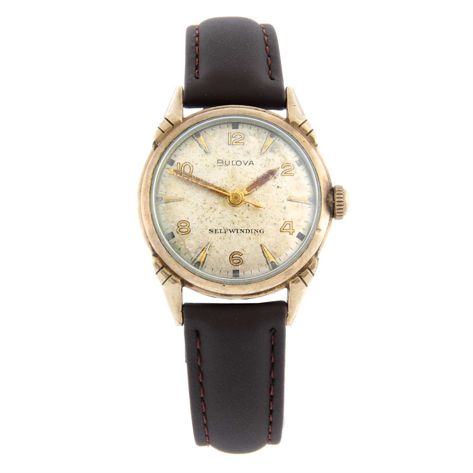 BULOVA - a gold plated wrist watch, 31mm.