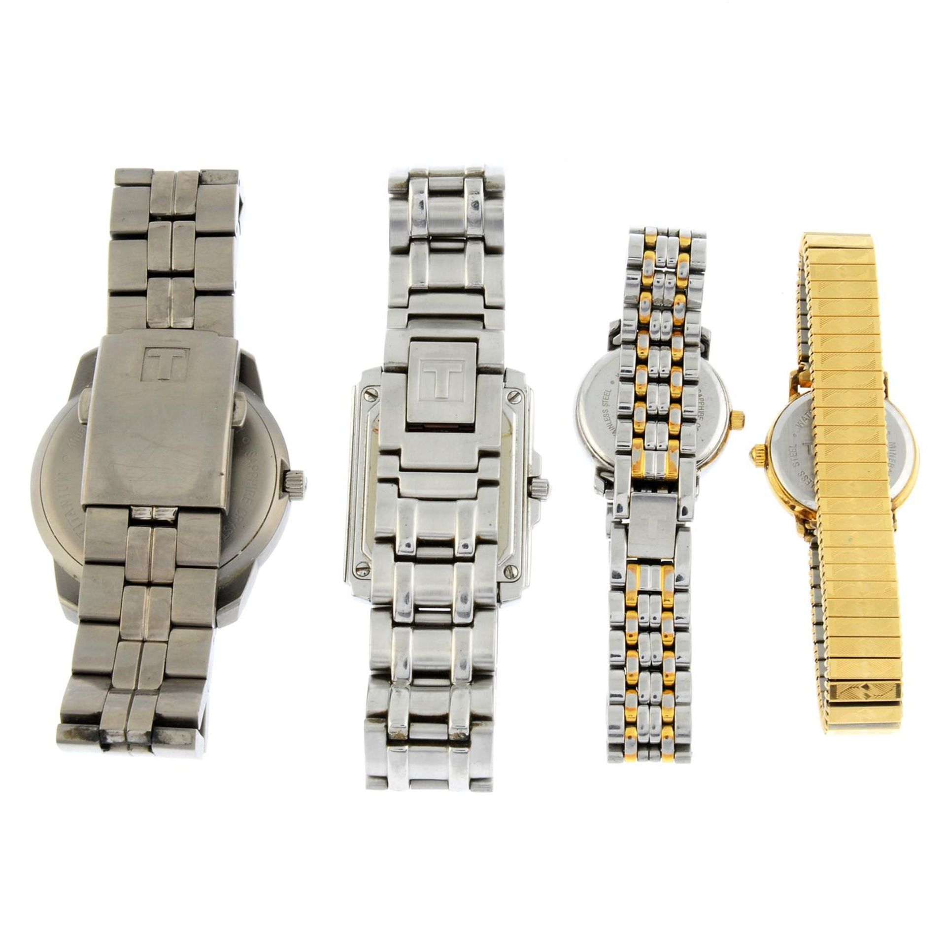 A group of four assorted Tissot watches, to include a titanium PR100 example. - Image 2 of 2