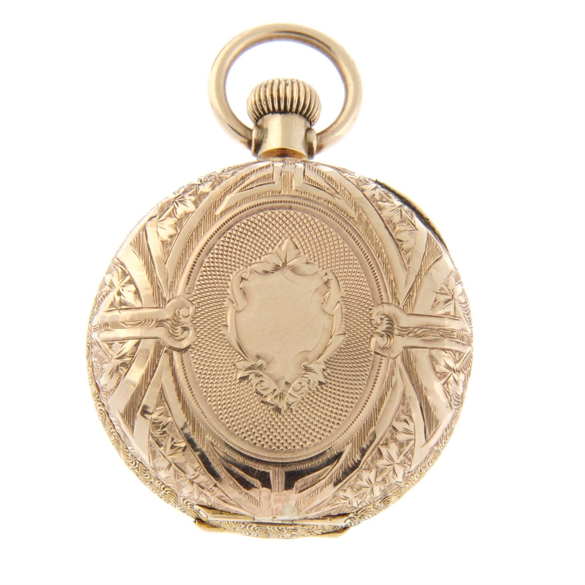 A 9ct yellow gold open face pocket watch by Elgin, 33mm. - Image 2 of 3