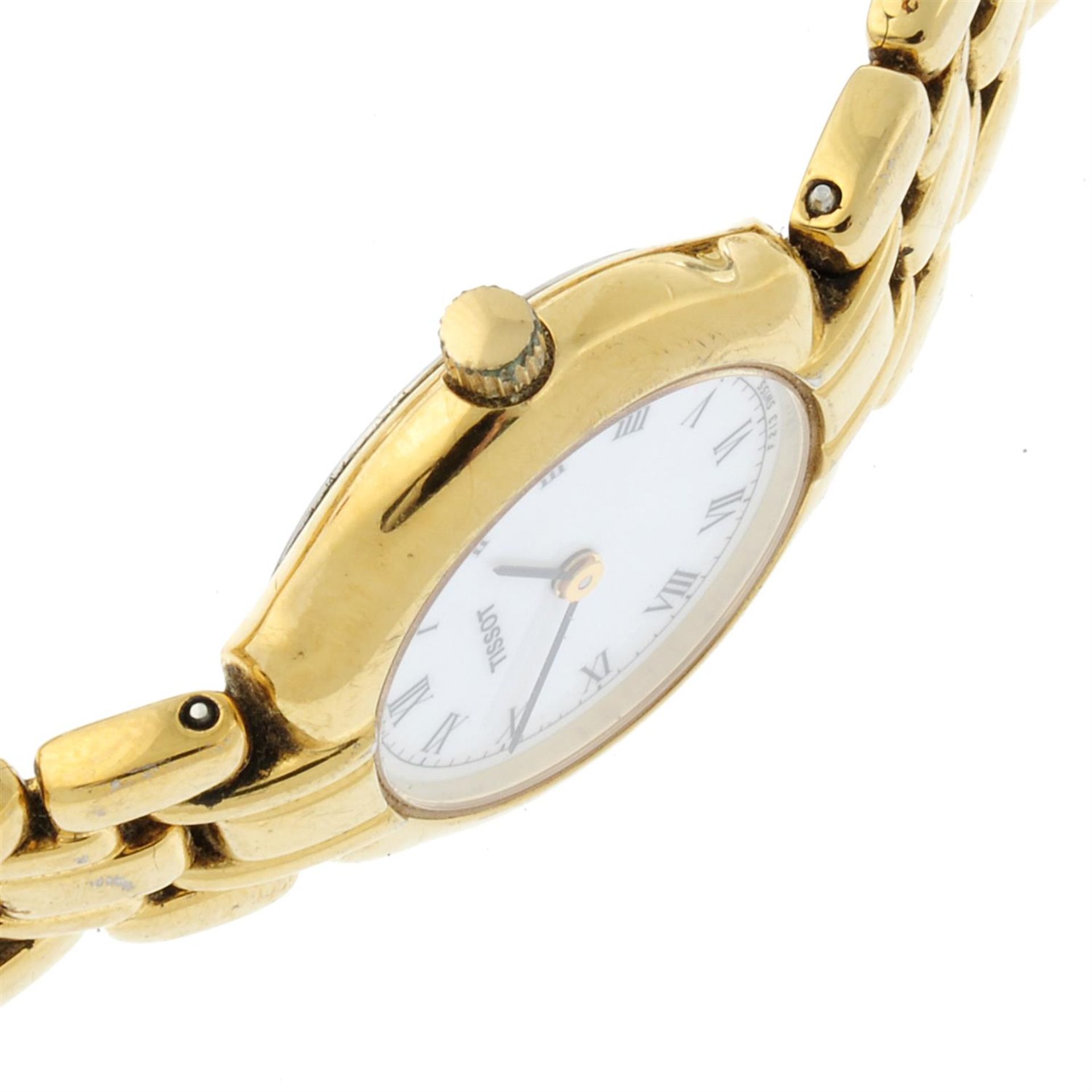 TISSOT - a gold plated bracelet watch, 22mm. - Image 3 of 4