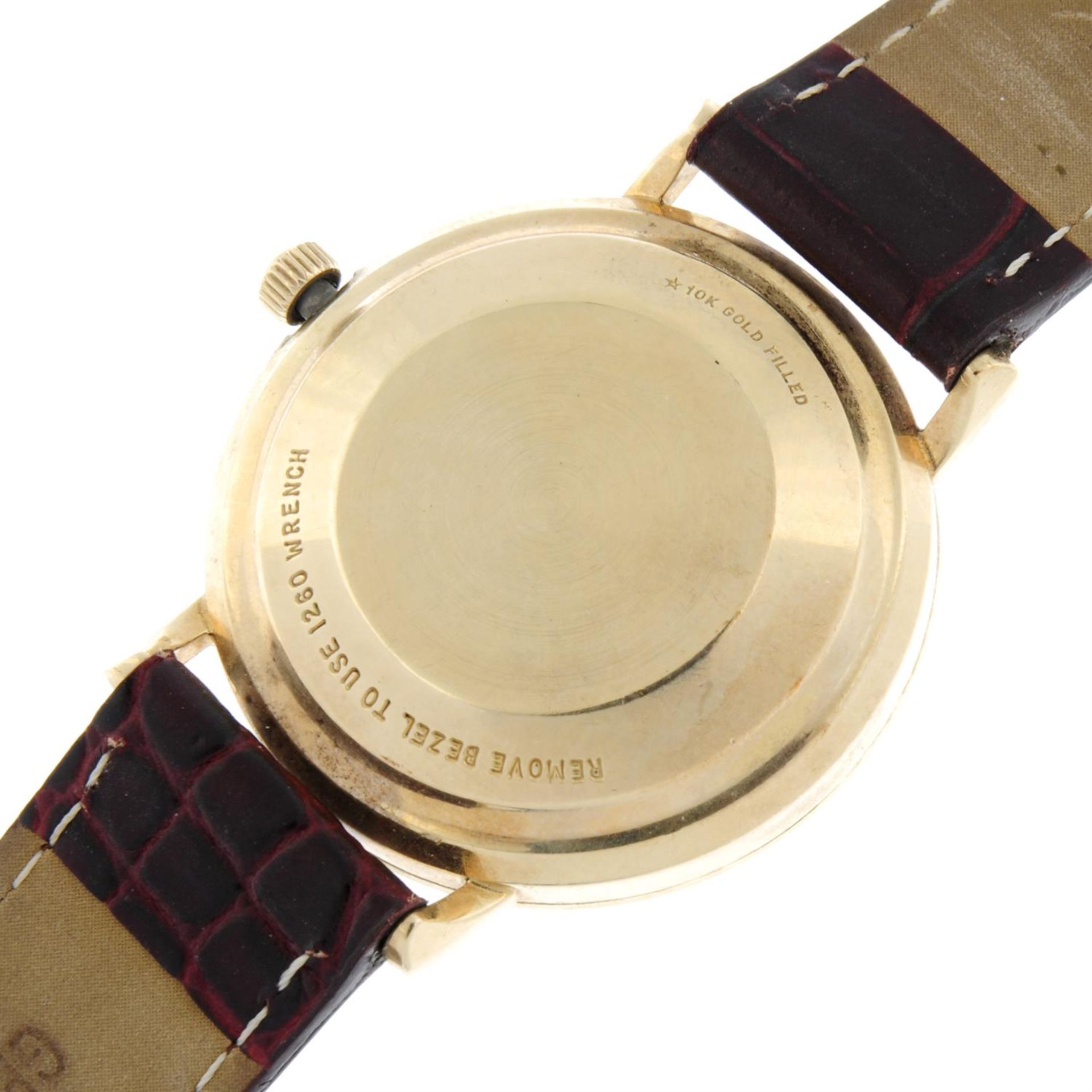 LONGINES - a gold plated Admiral wrist watch, 34mm. - Image 4 of 4