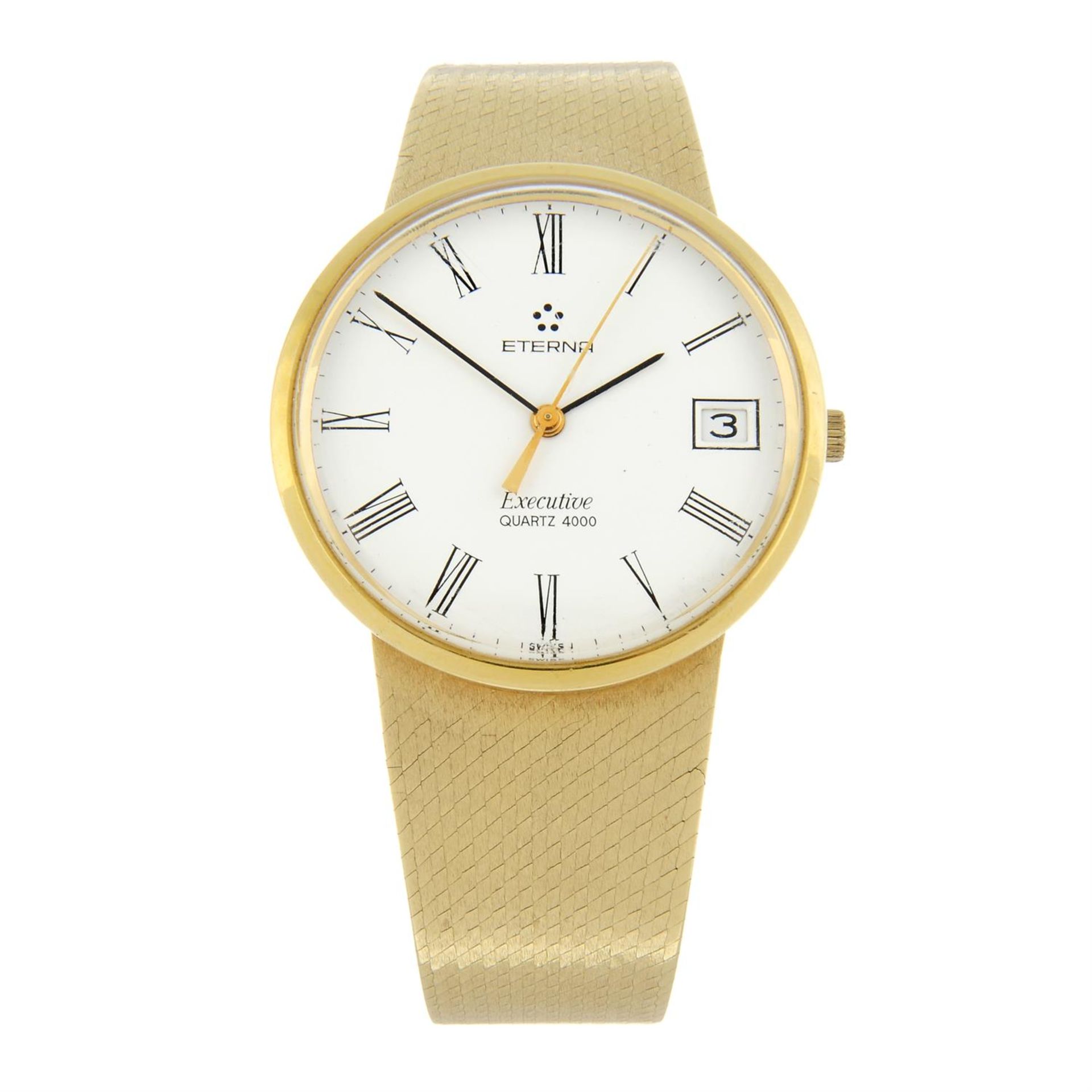 ETERNA - an 18ct yellow gold Executive 4000 bracelet watch, 36mm.