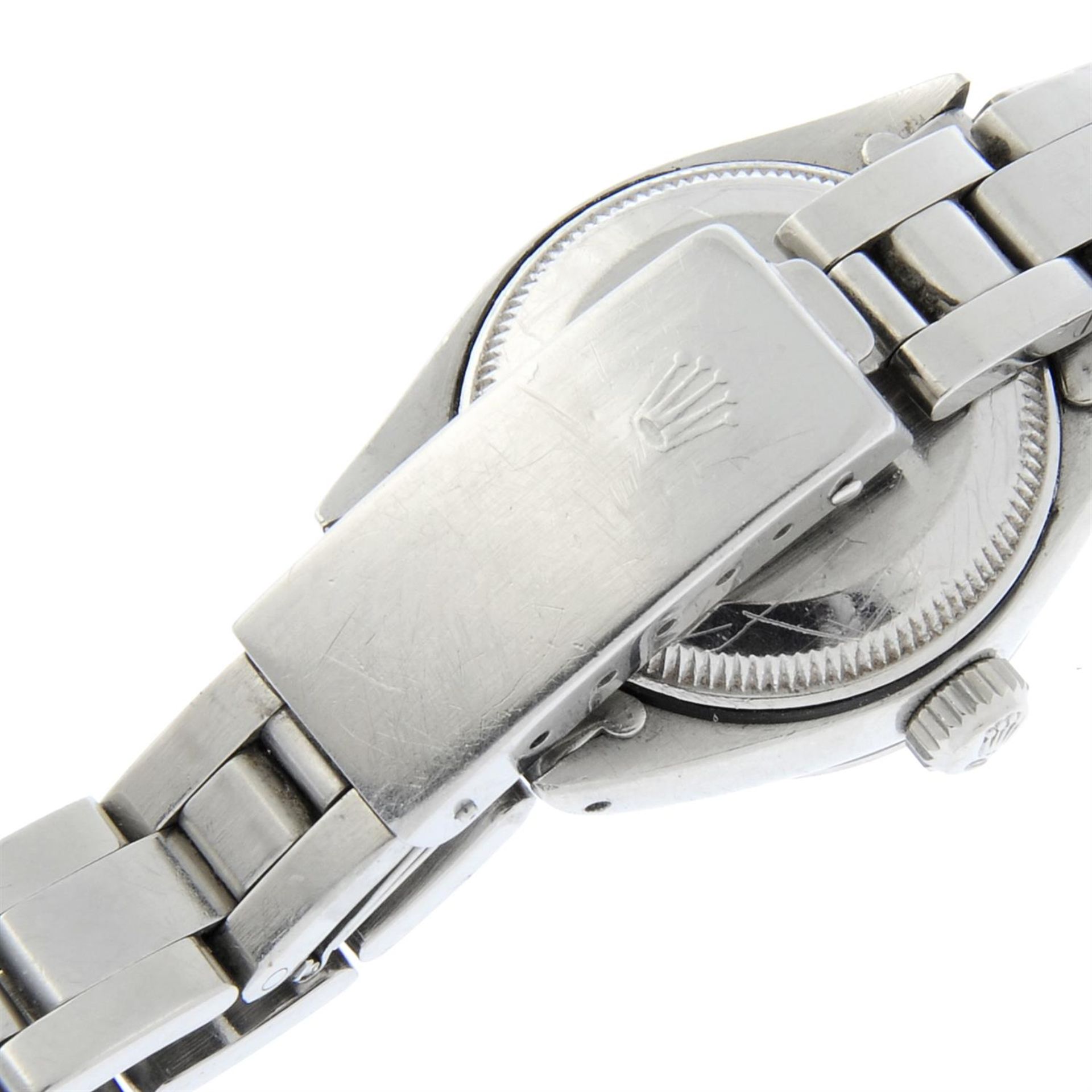 ROLEX - a stainless steel Oyster Perpetual Date bracelet watch, 26mm. - Image 2 of 4