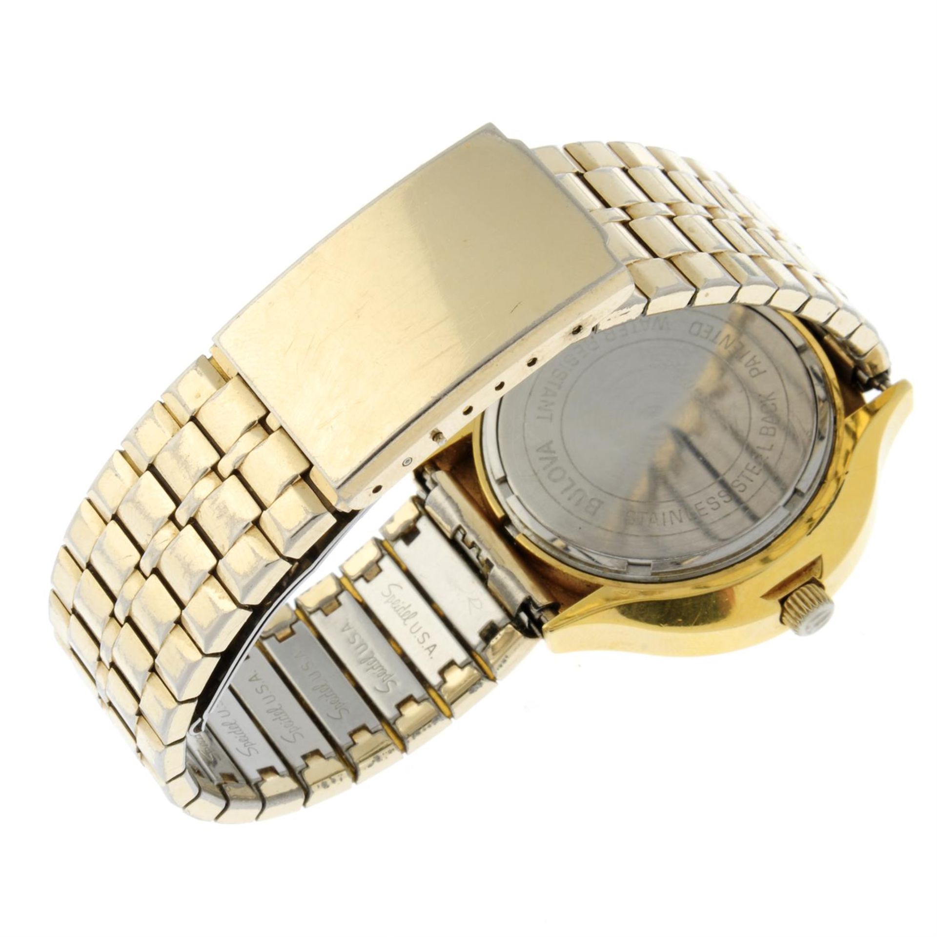 BULOVA - a gold plated Accutron bracelet watch, 42x37mm. - Image 2 of 4