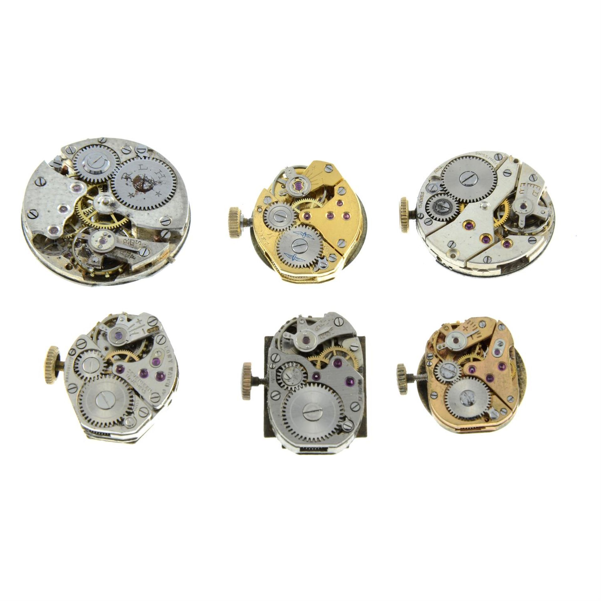 A group of thirteen assorted watch movement, to include an example by Baume & Mercier with two - Image 2 of 4