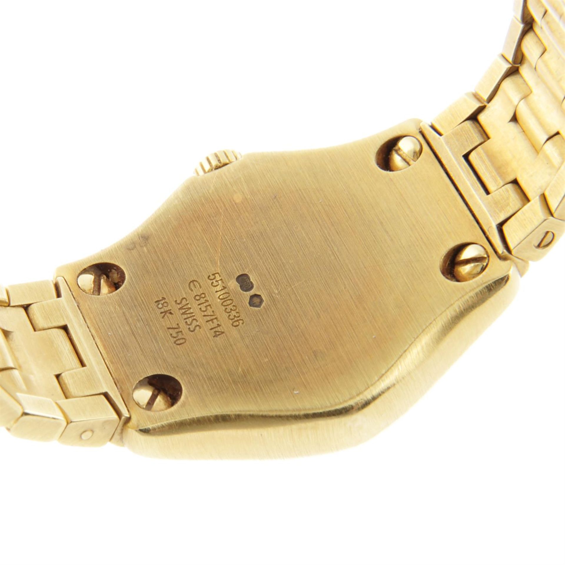 EBEL - a factory diamond set 18ct gold Classic Wave bracelet watch, 24mm. - Image 5 of 5