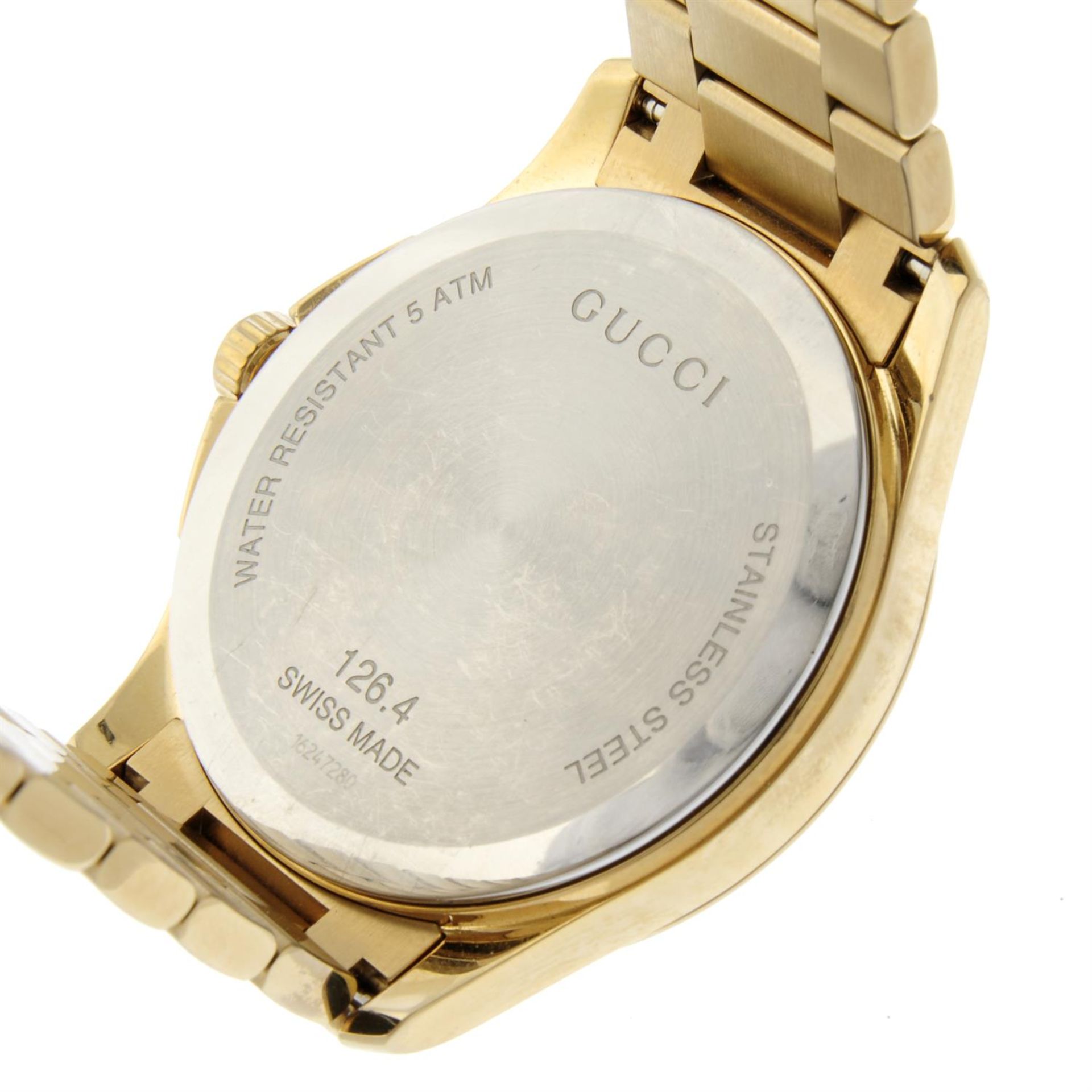 GUCCI - a gold plated 126.4 bracelet watch, 38mm. - Image 4 of 4