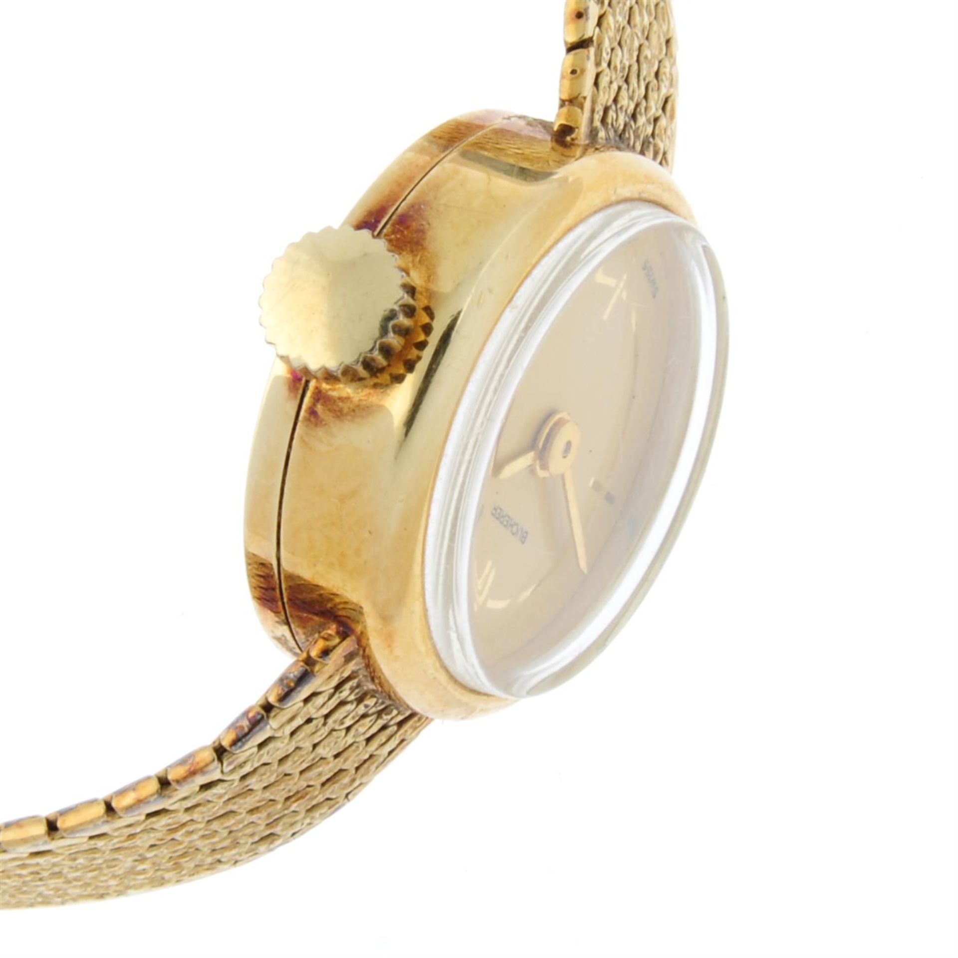 BUCHERER - a yellow metal bracelet watch, 15mm. - Image 3 of 4