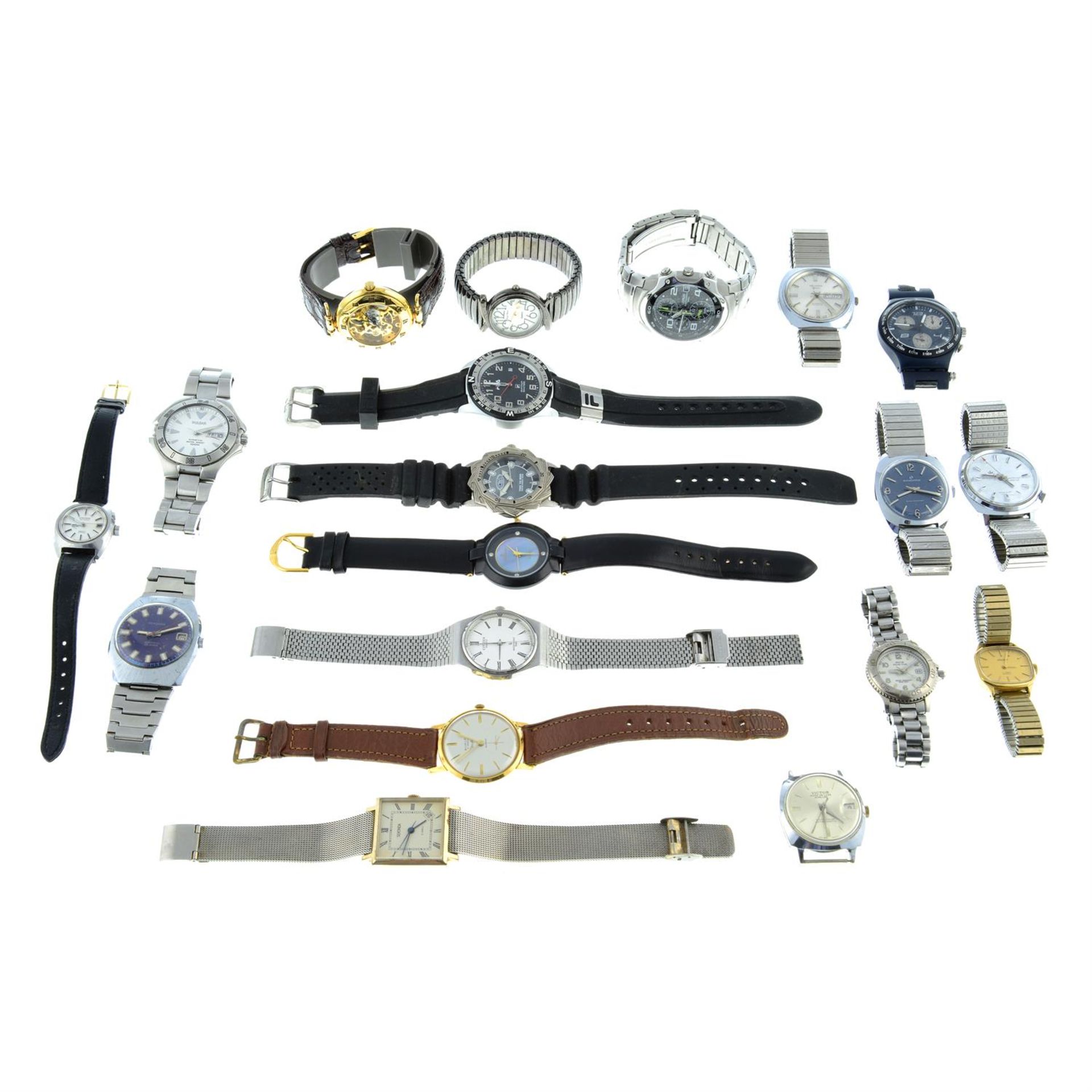 A group of nineteen assorted watches, to include an example by Sekonda and Lorus.