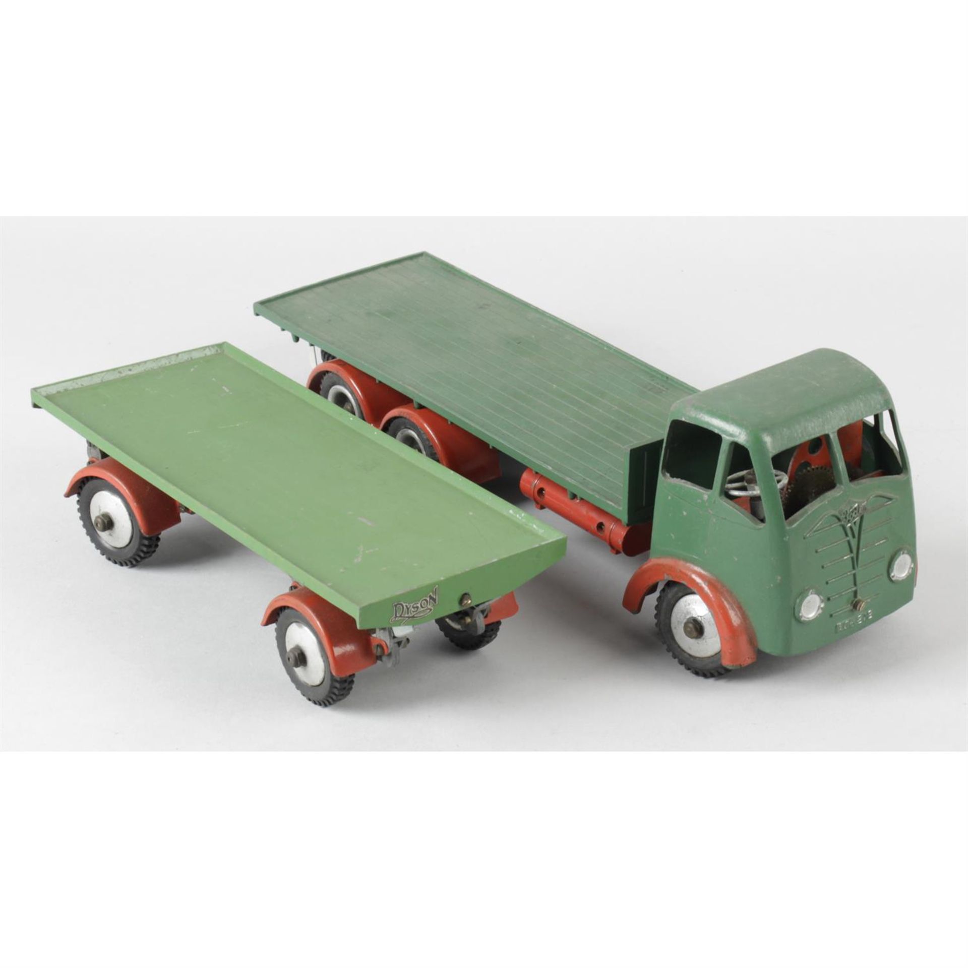 A Shackleton die cast mechanical scale model Foden F.G. lorry A/F, together with a similar 'Dyson'