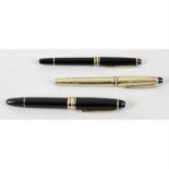 A mixed selection of assorted pens, to include Cartier and Montblanc examples, etc.
