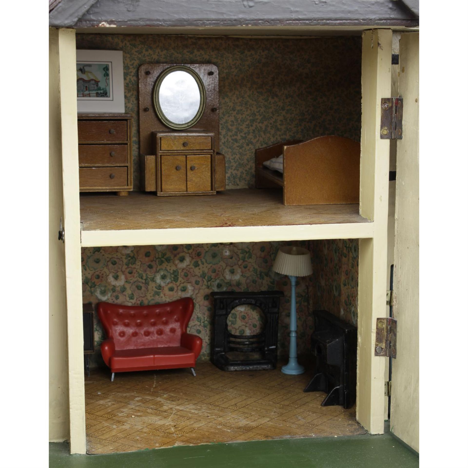 A mid 20th century Triang wooden dolls house, a1930's Triang example and an early 20th century - Image 5 of 5