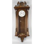 A late 19th century Vienna style wall clock.
