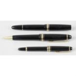 A small mixed selection of Montblanc pens.