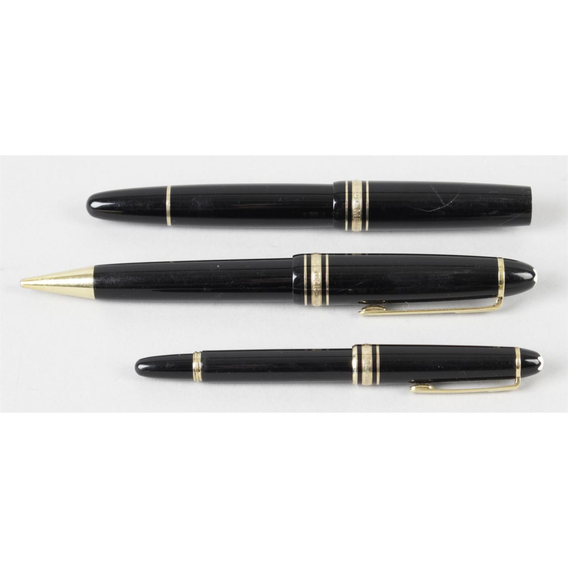 A small mixed selection of Montblanc pens.