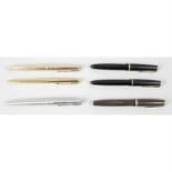 A collection of ten assorted Parker pens.