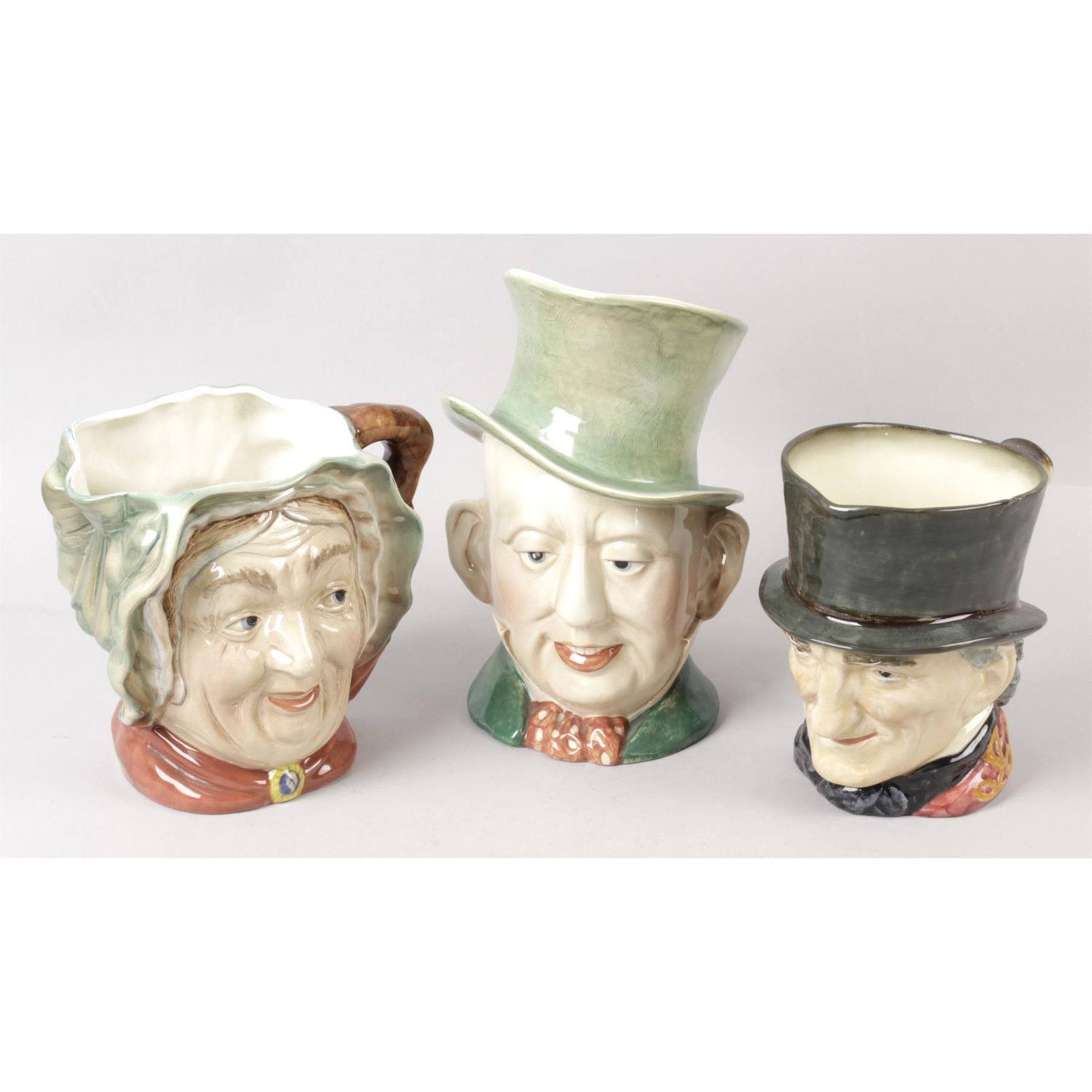 Two Royal Doulton character jugs, together with similar examples, etc.