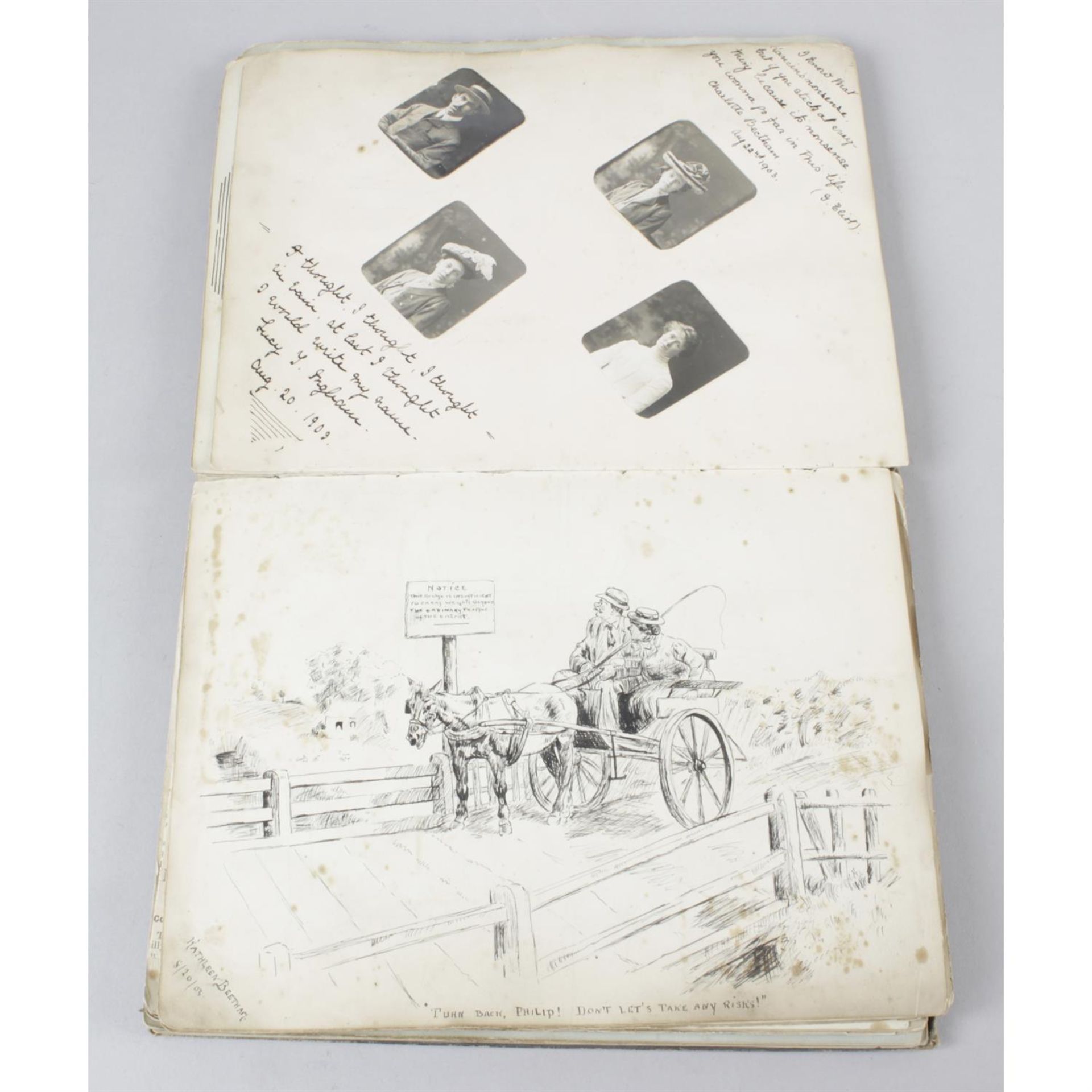 An early 20th century sketchbook album.