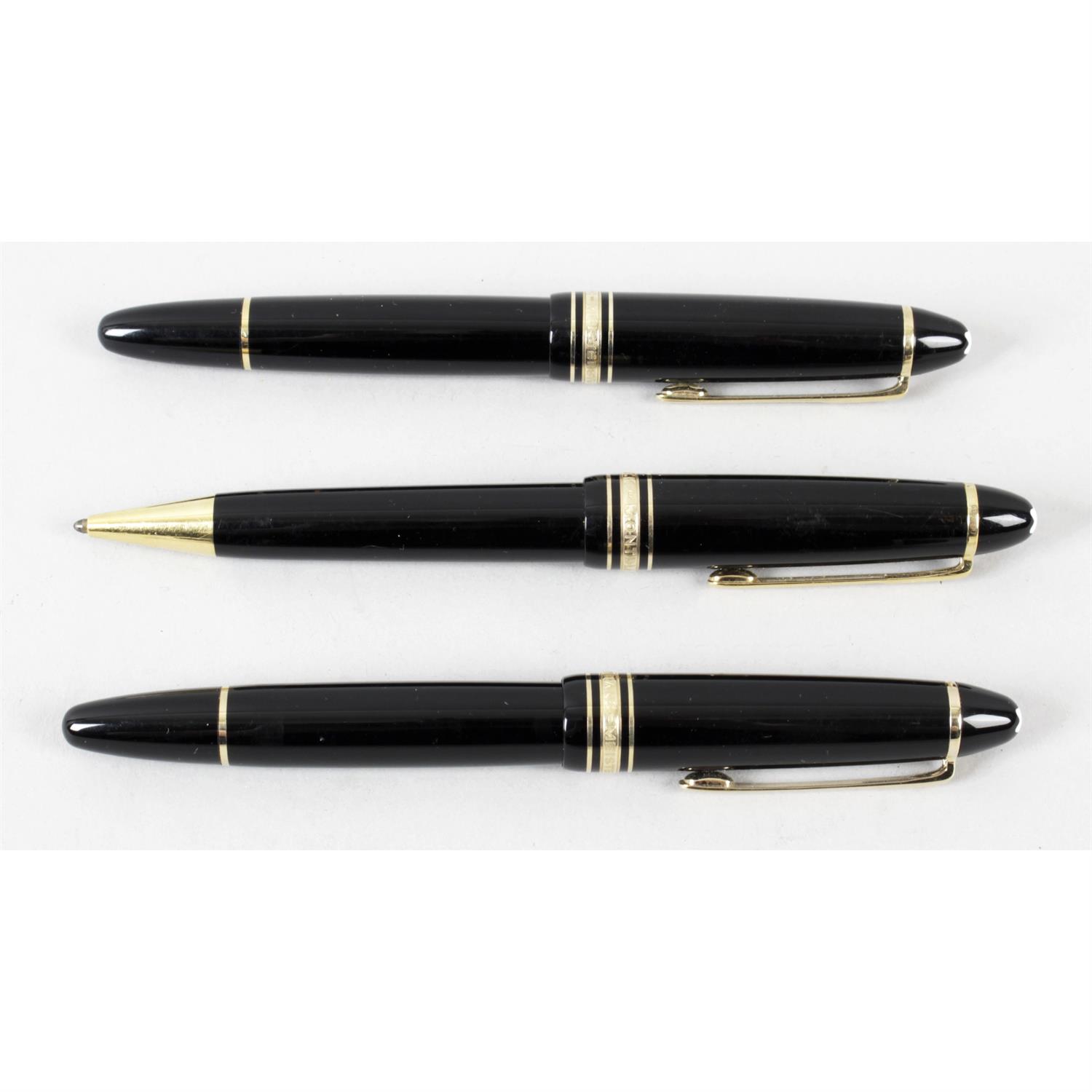 A selection of Montblanc Meisterstuck pens. (3)