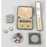 A small mixed selection of assorted items, to include a small selection of assorted coins,
