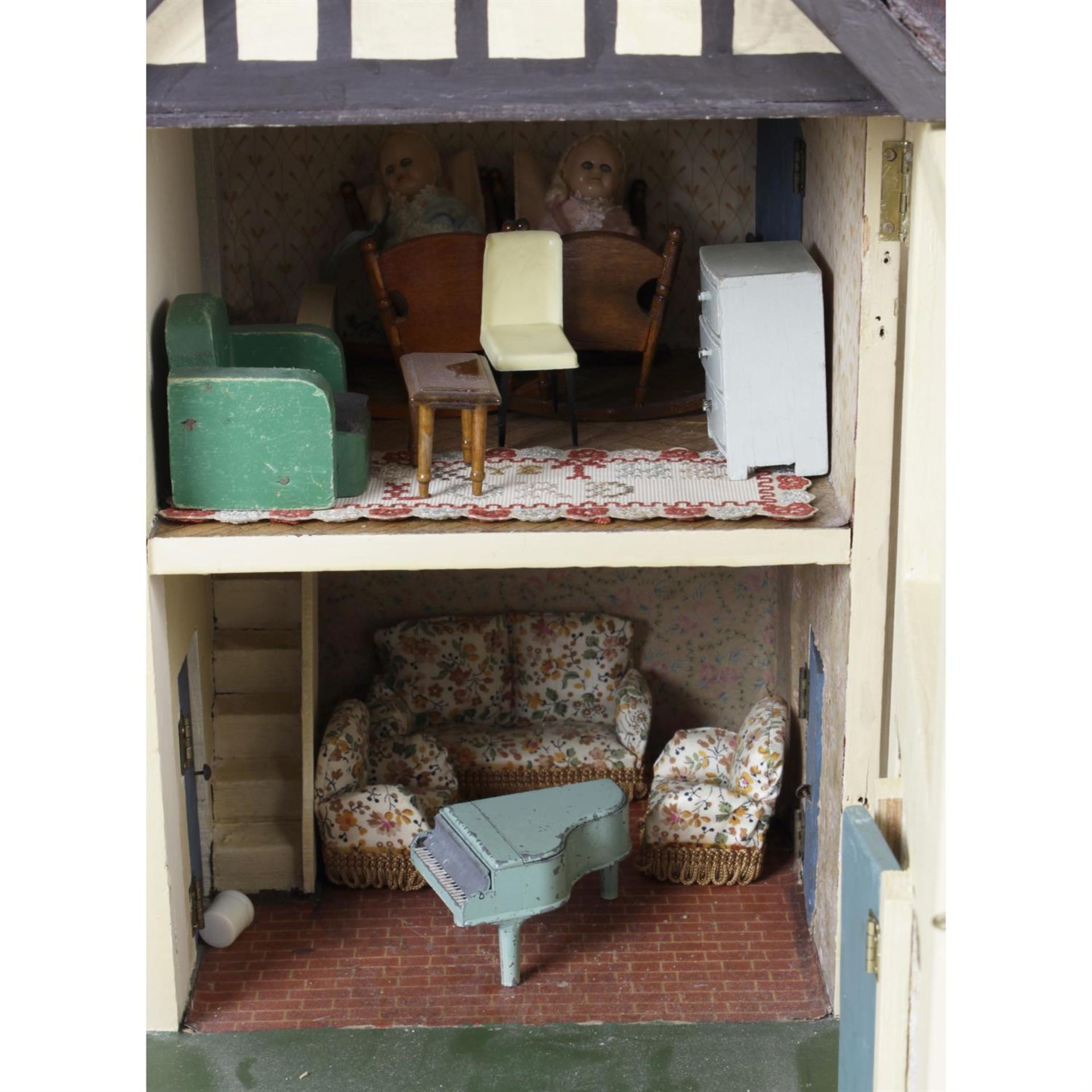 A mid 20th century Triang wooden dolls house, a1930's Triang example and an early 20th century - Image 4 of 5