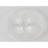 A Lalique opaque glass 'Coquilles' pattern circular dish.