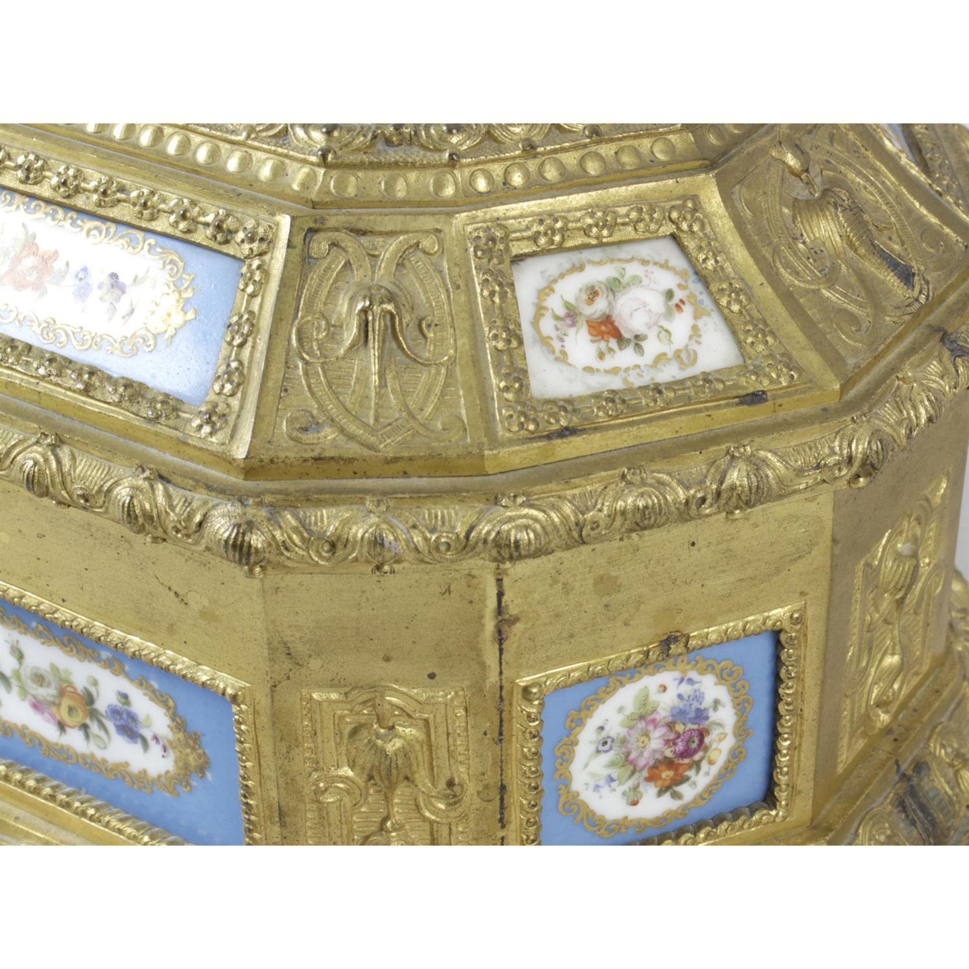 An elaborate late 19th century gilt metal casket. - Image 3 of 4