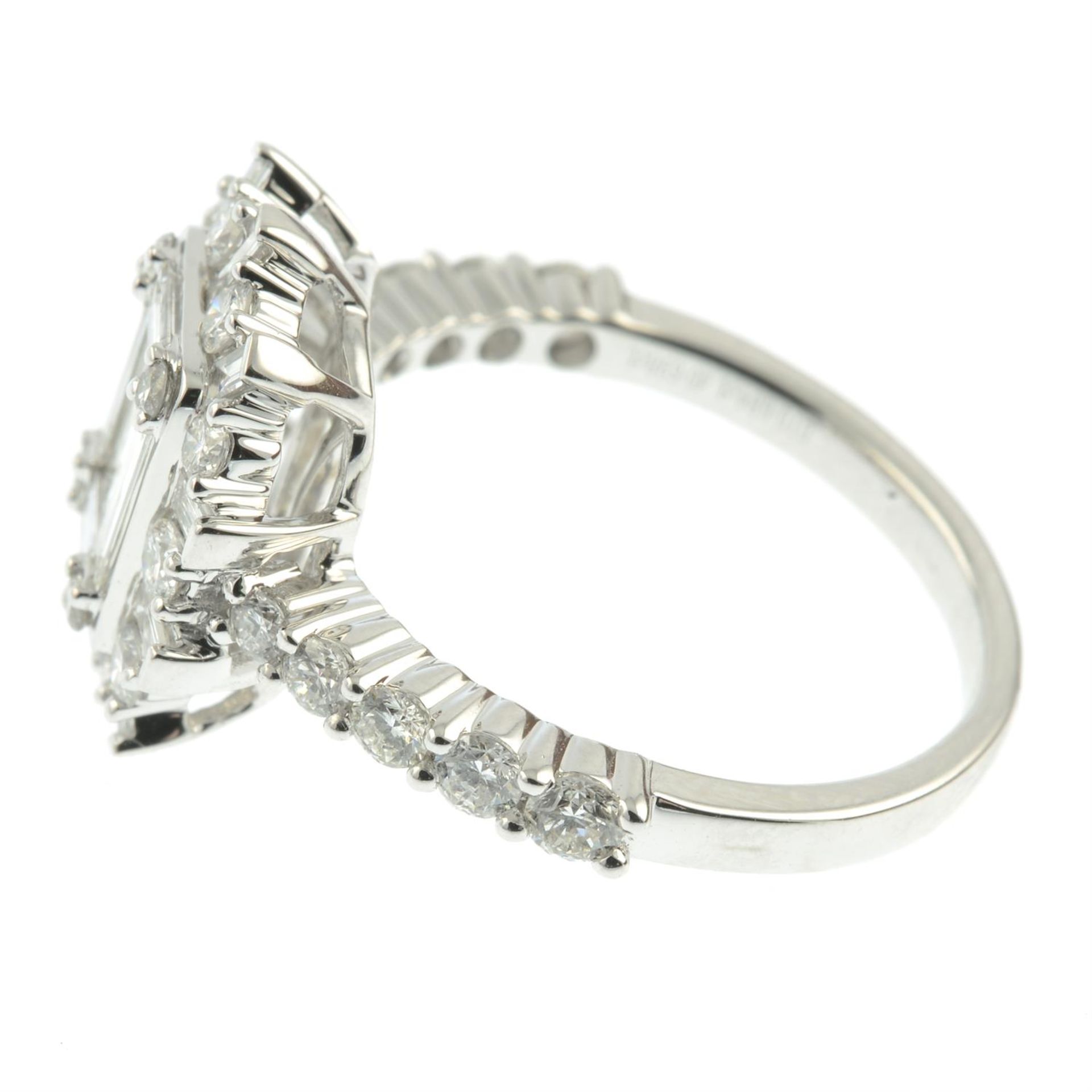 A baguette and brilliant-cut diamond dress ring. - Image 3 of 5