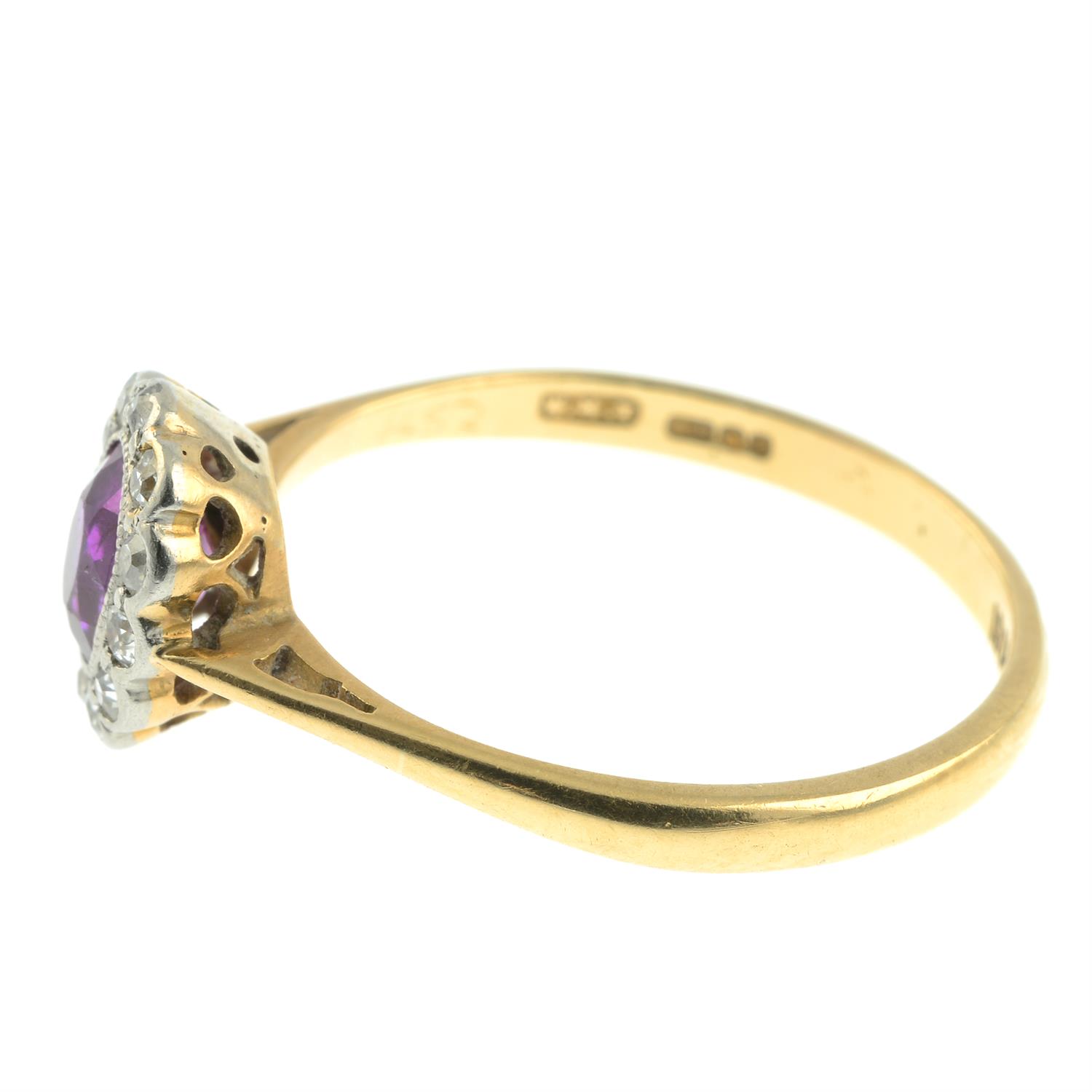 An early 20th century 18ct gold ruby and single-cut diamond cluster ring. - Image 3 of 5