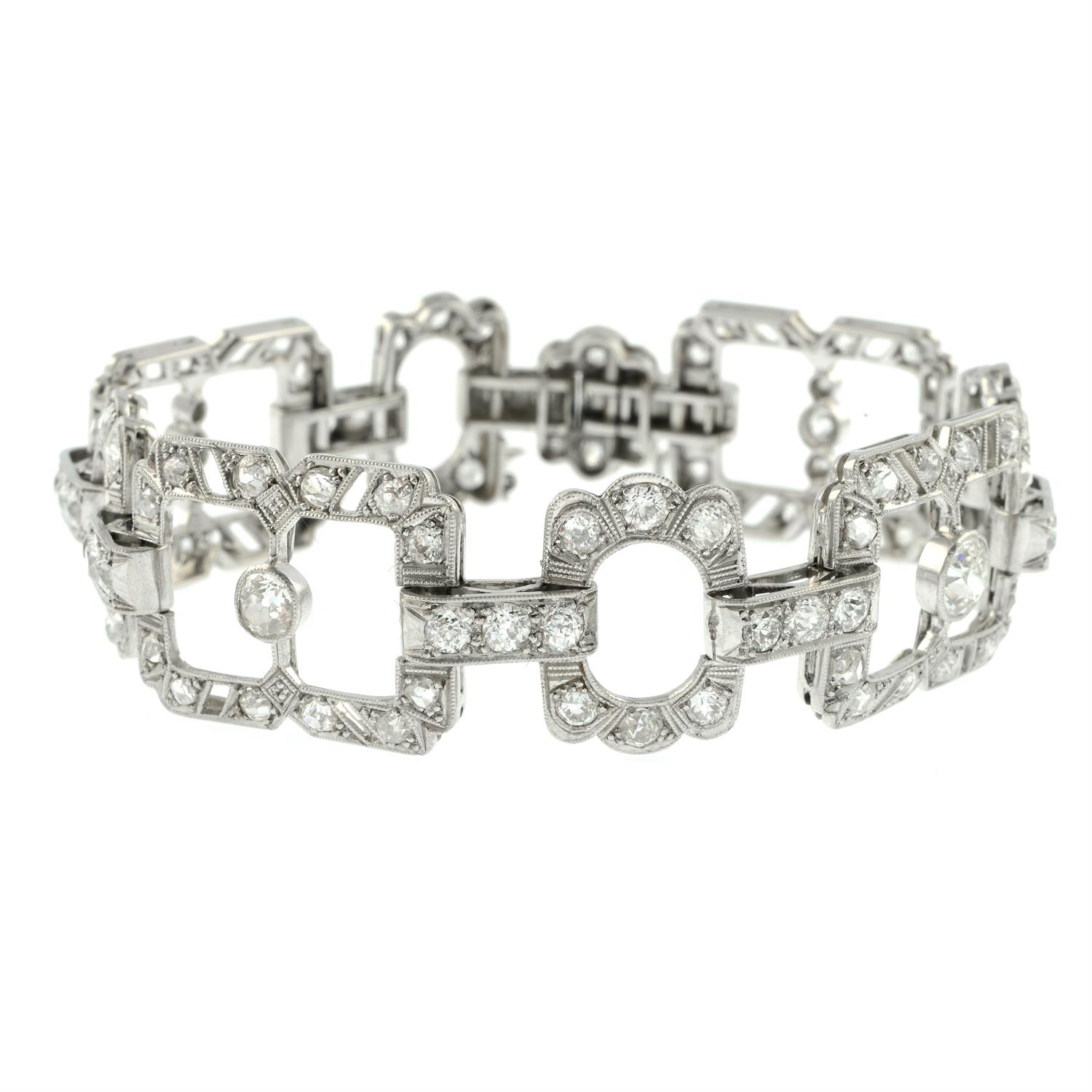 An Art Deco old and rose-cut diamond bracelet. - Image 2 of 4