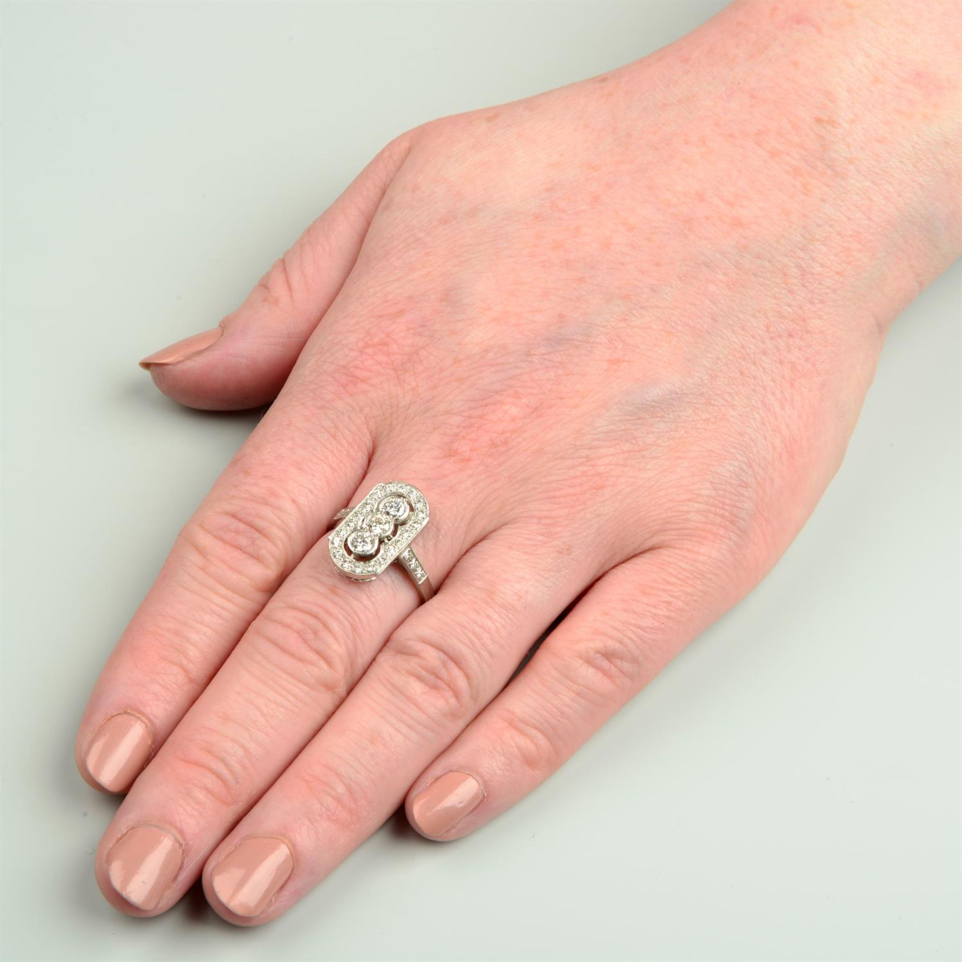 A brilliant-cut diamond geometric dress ring. - Image 5 of 5